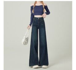 Women's Vintage Blue High Waist Jeans