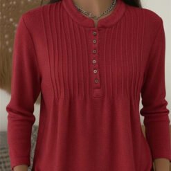 Womens Casual Crew-neck Knit Top