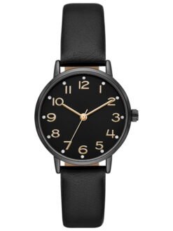 Time and Tru Women's Gunmetal Crystal Accent Watch (FMDOTT058)