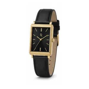 Royal Kinzy Deco 32mm Onyx Gold Square Watch