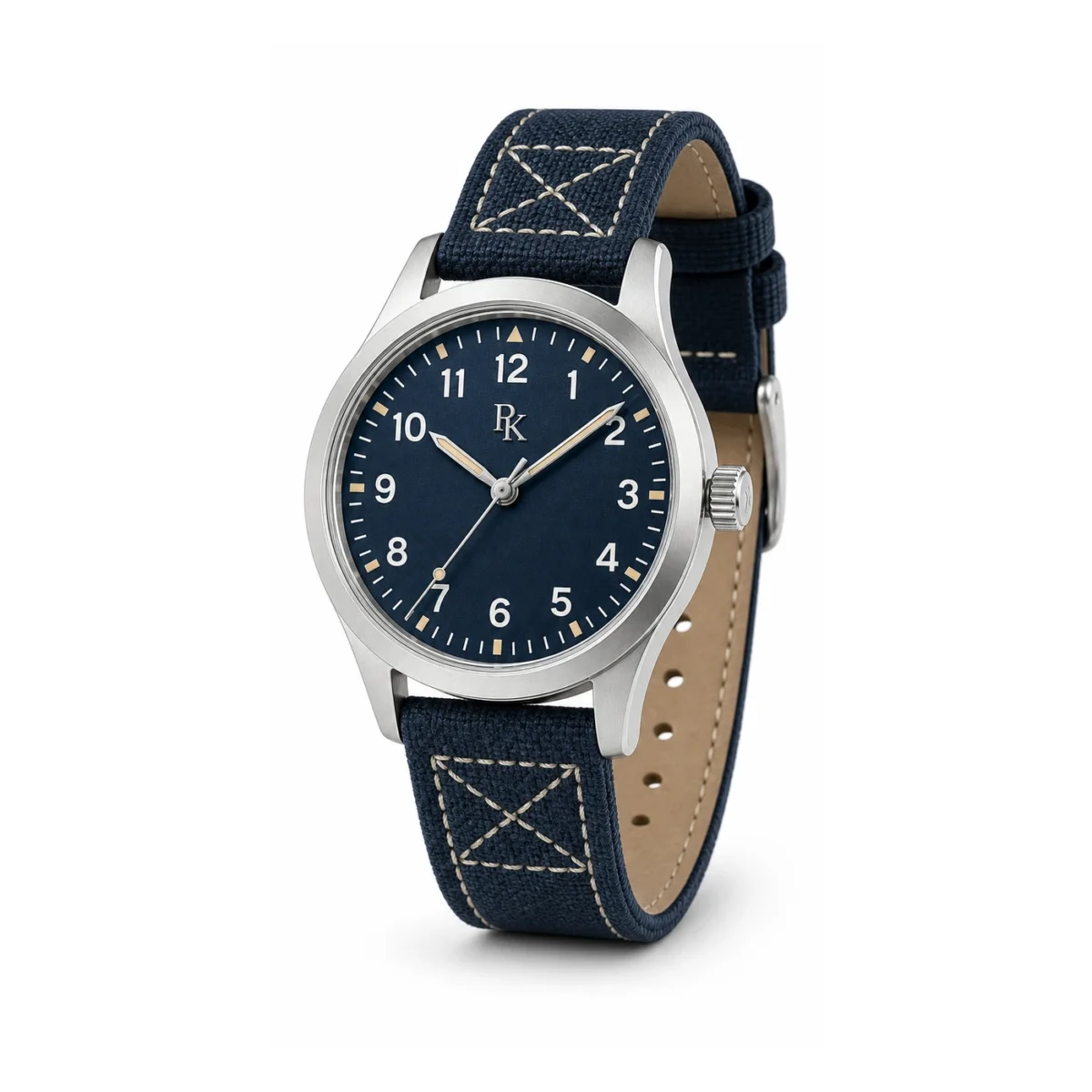 rk-nmd-42-blu-cnv-macro-dial Royal Kinzy Nomad 42mm Blue Canvas Field Watch - Image 6