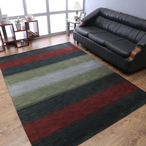 Rugsotic Carpets Hand Knotted Loom Wool Area Rug Contemporary
