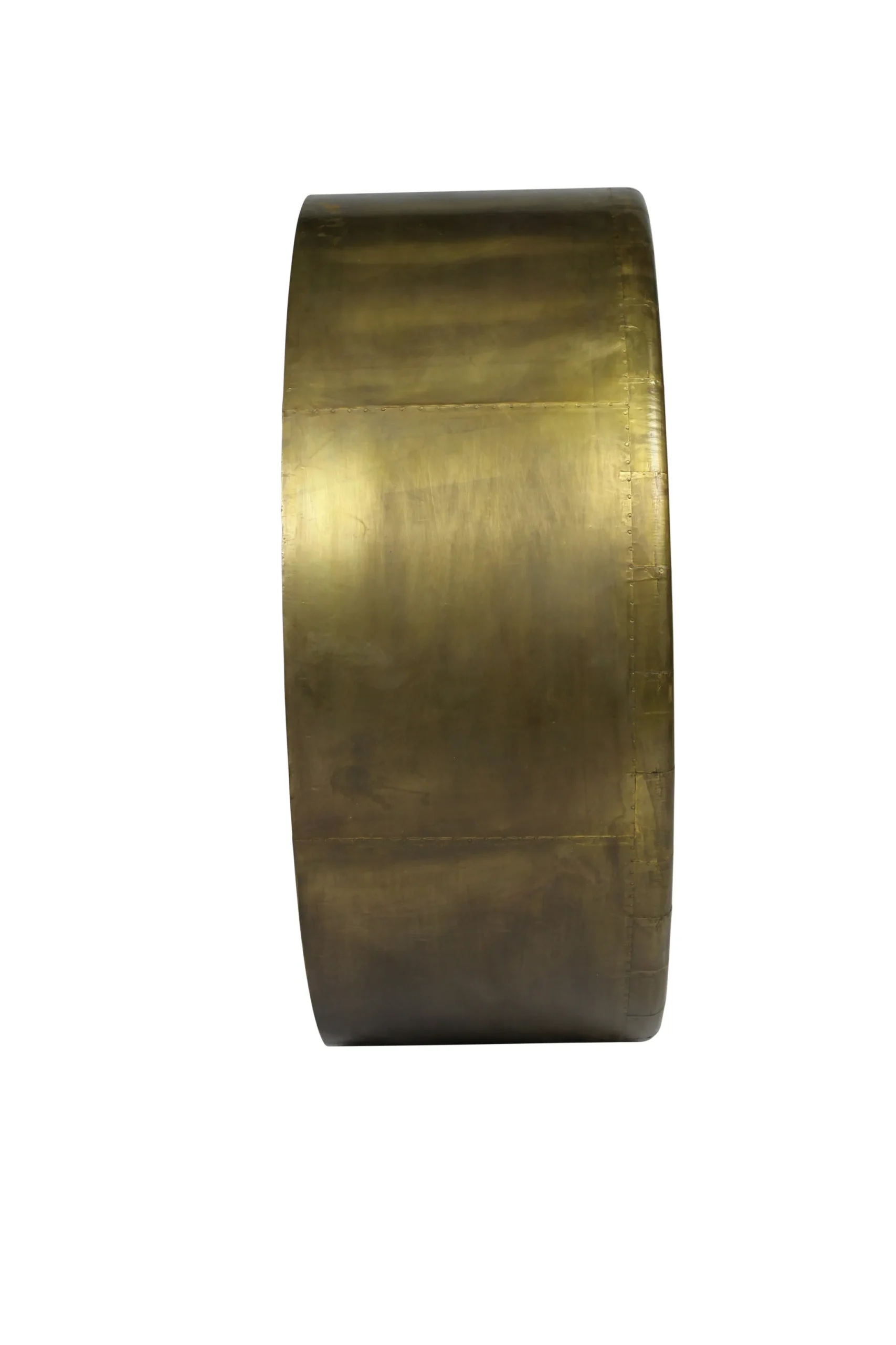 21" Brass Round Metal Framed Accent Mirror - Image 4