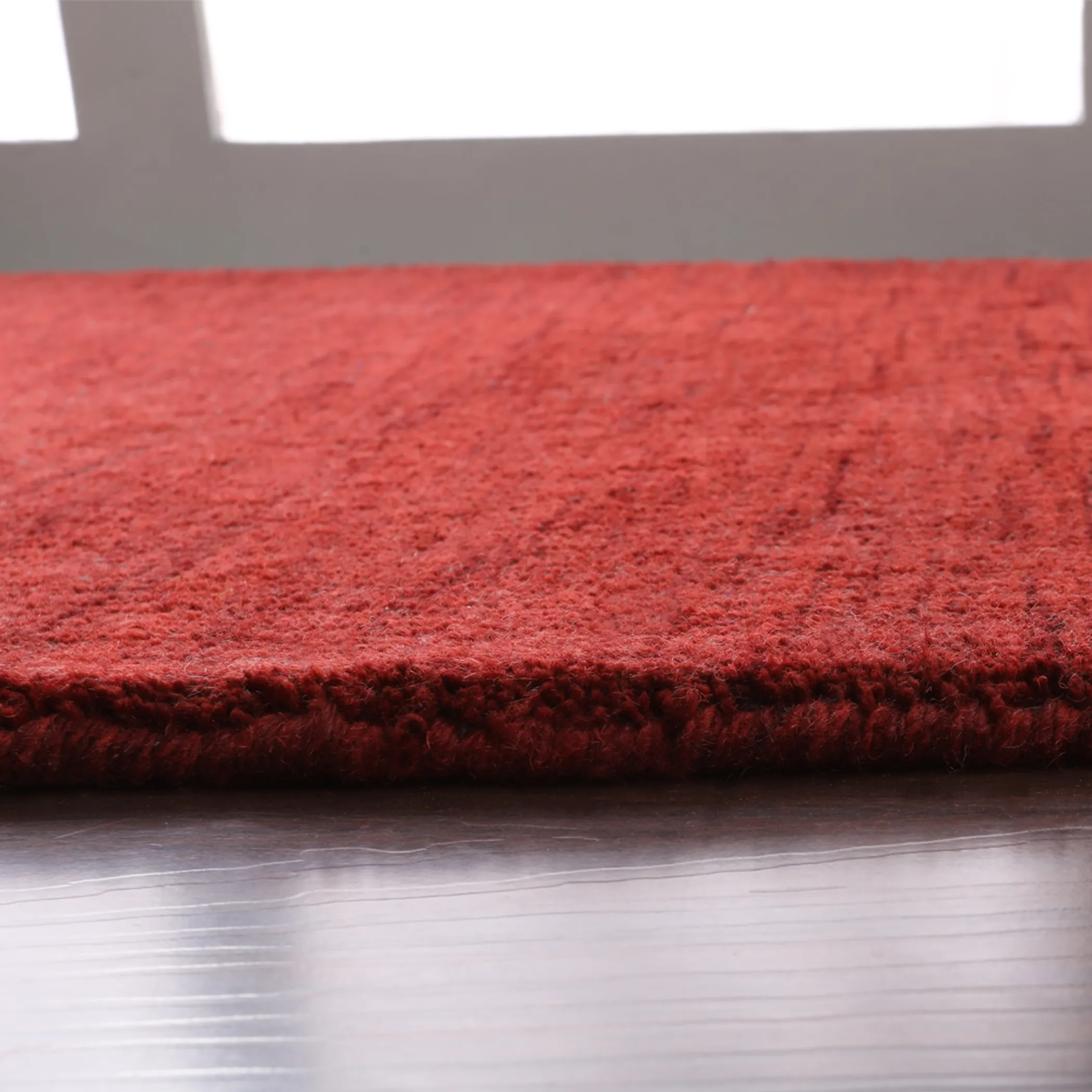Rugsotic Carpets Hand Knotted Loom Wool Runner Area Rug Solid - Image 6