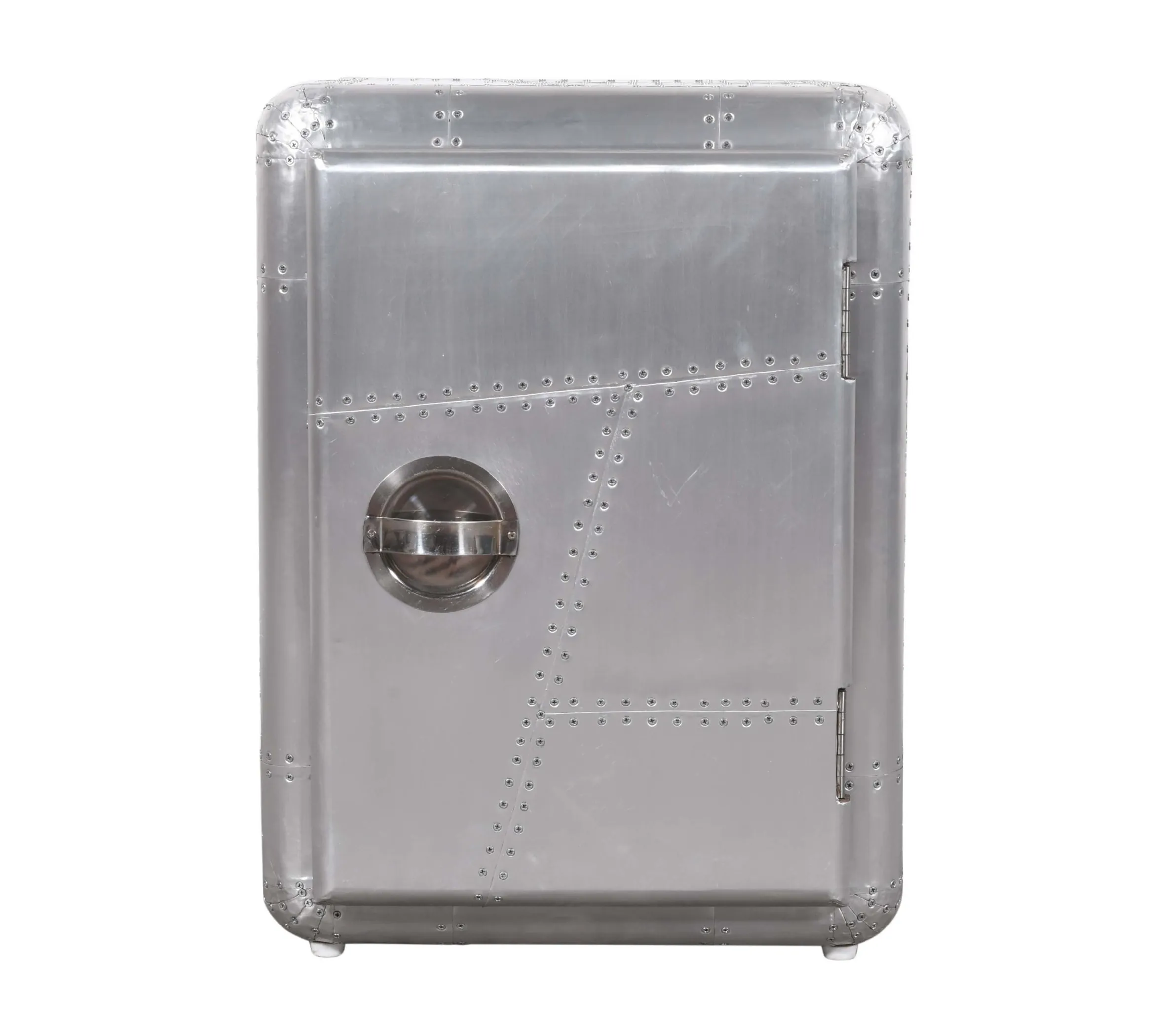 18" Silver Aluminum Standard Accent Cabinet With One Shelf - Image 3