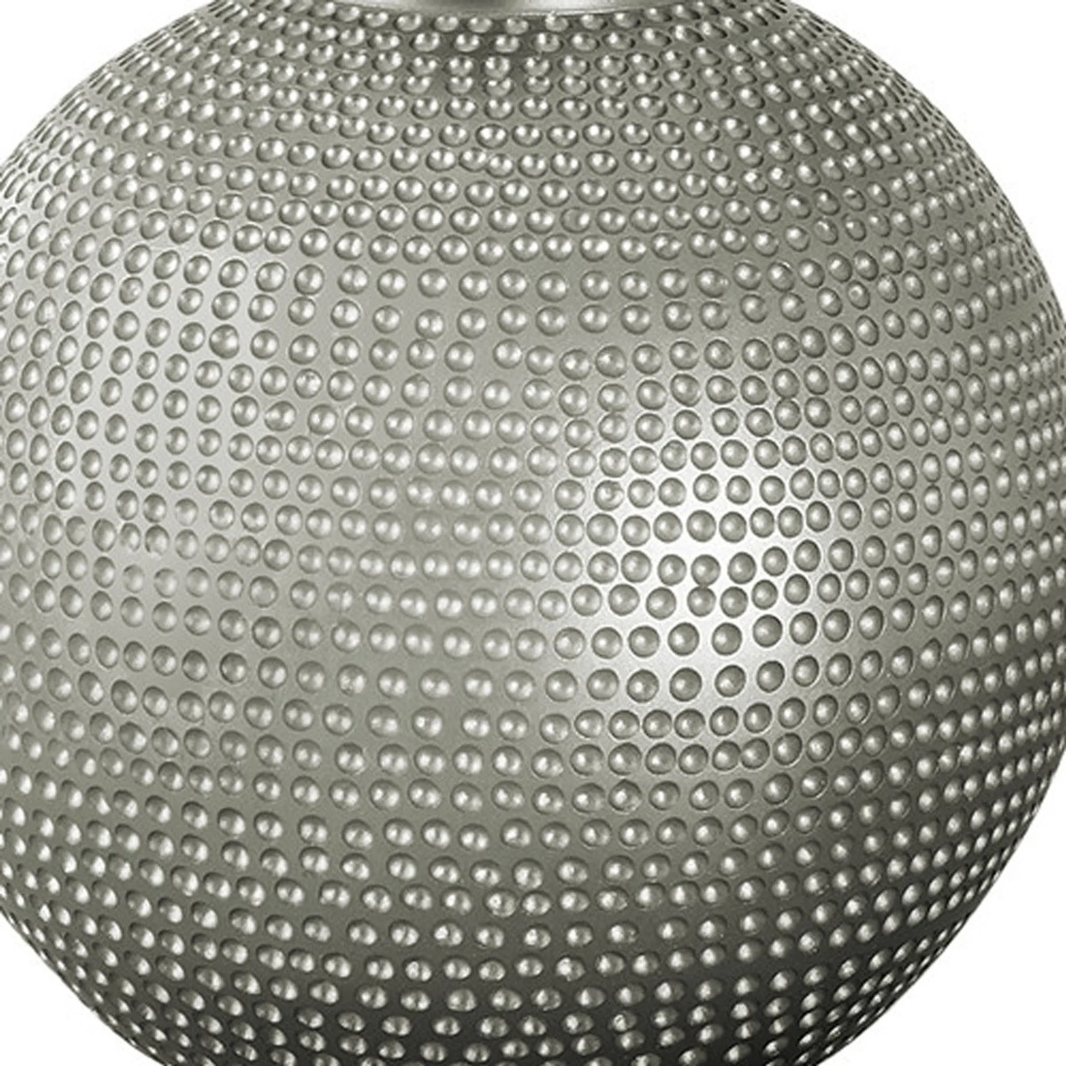 19" Gray Round Table Lamp With Ivory Drum Shade - Image 5