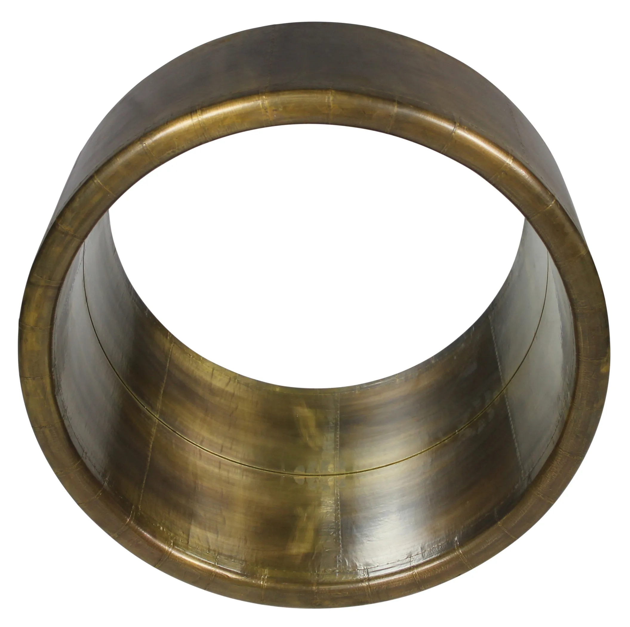 21" Brass Round Metal Framed Accent Mirror - Image 3