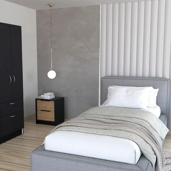 Appleton 3 Piece Bedroom Set, Armoire + Nightstand + Nightstand