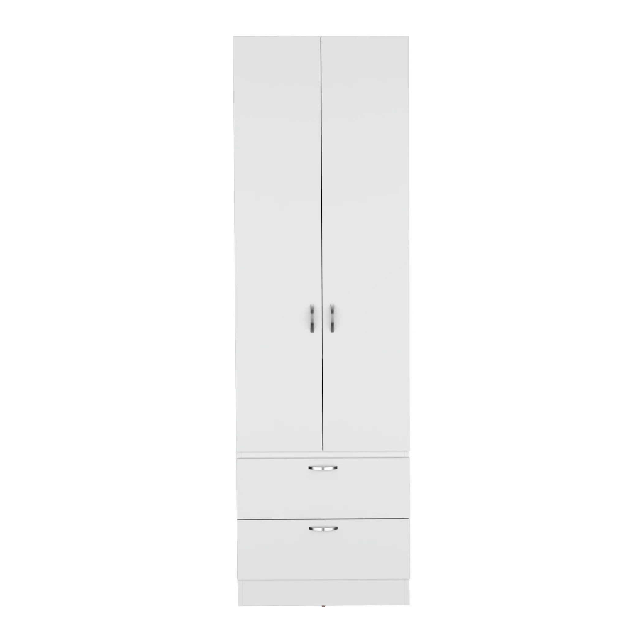 Vico 76" High Armoire Wardrove Closet with 2 Drawers, Double Door Cabinet - Image 2