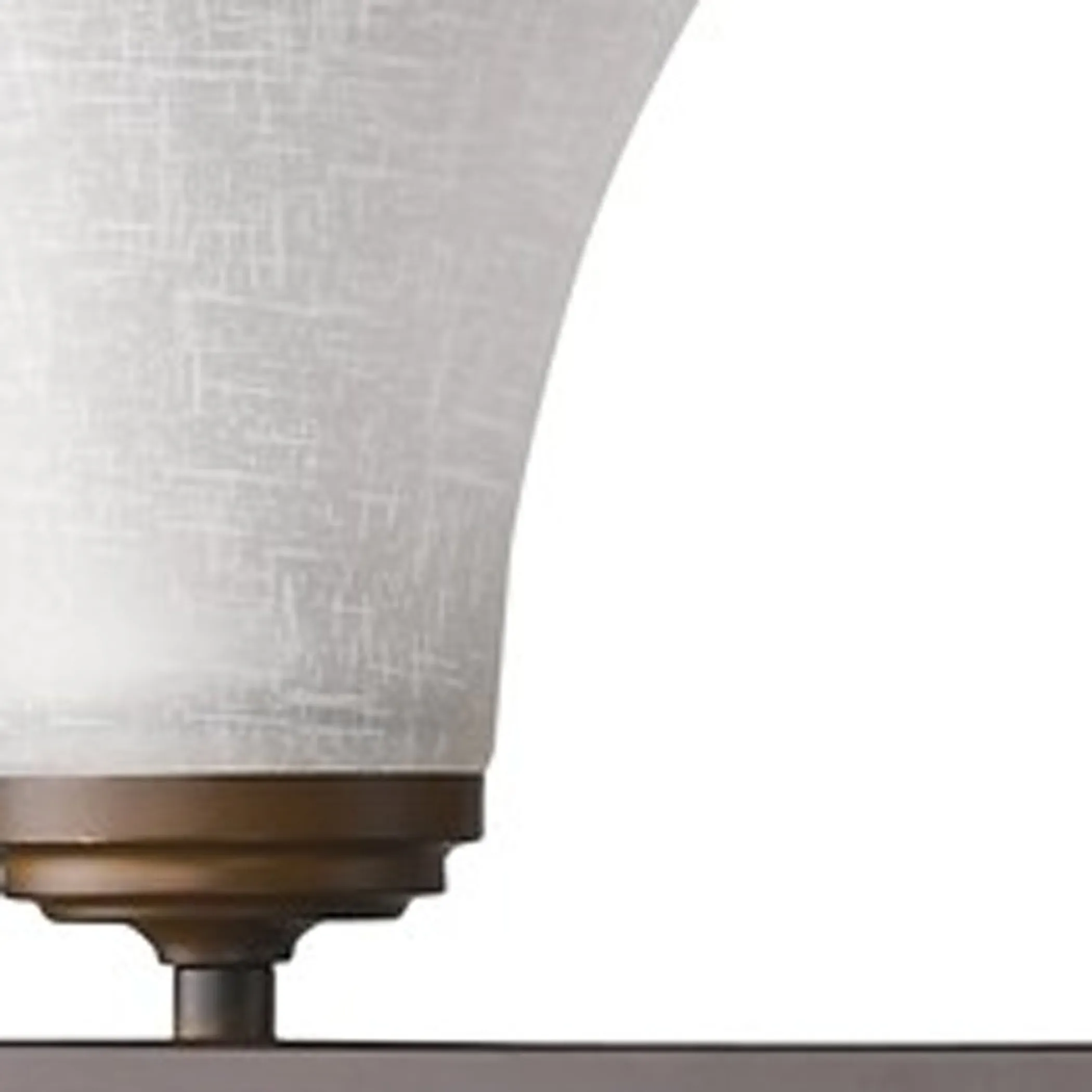 Three Light Bronze Wall Light with Tapered Glass Shade - Image 4