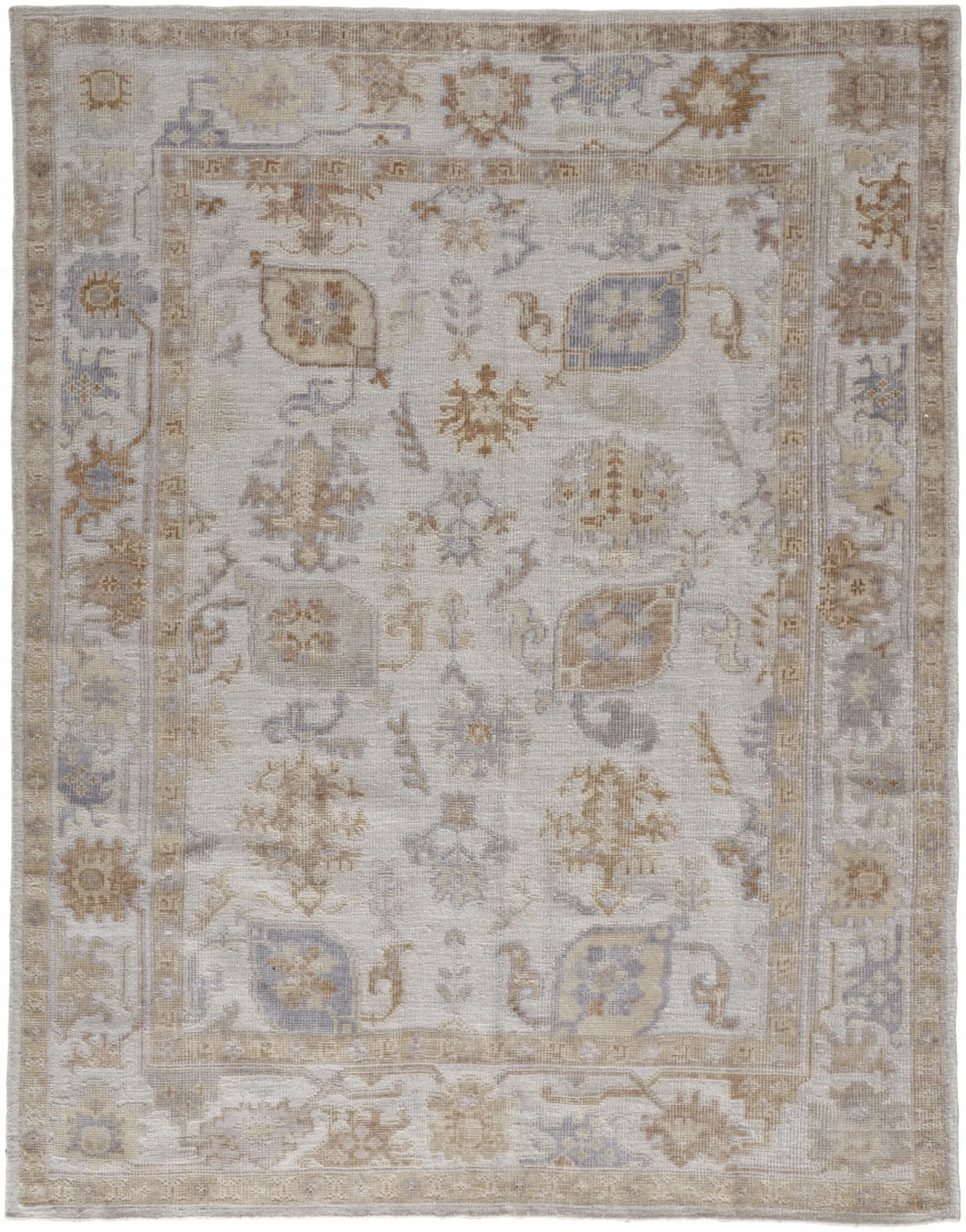 5' X 8' Ivory Floral Hand Knotted Area Rug - Image 2