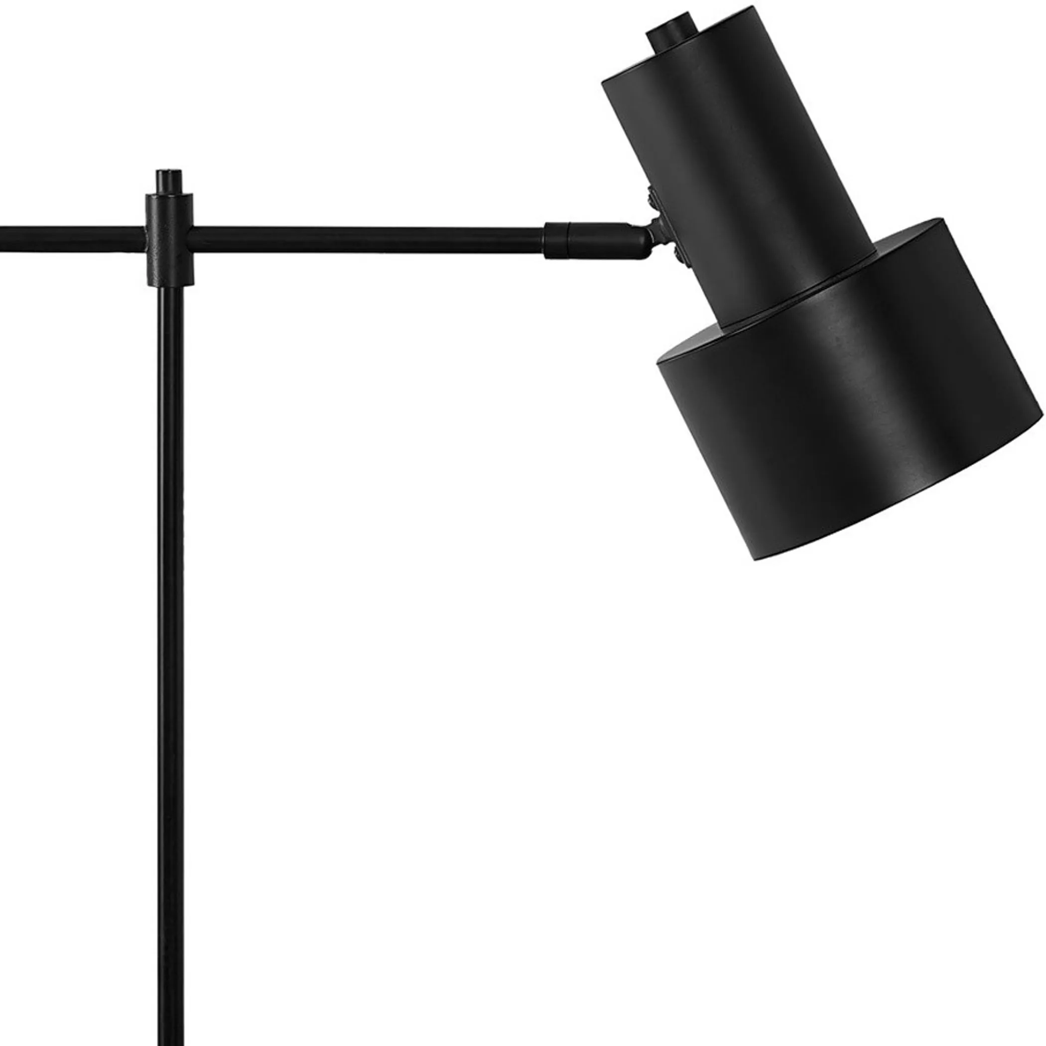 21" Black Metal Round USB Table Lamp With Black Drum Shade - Image 6