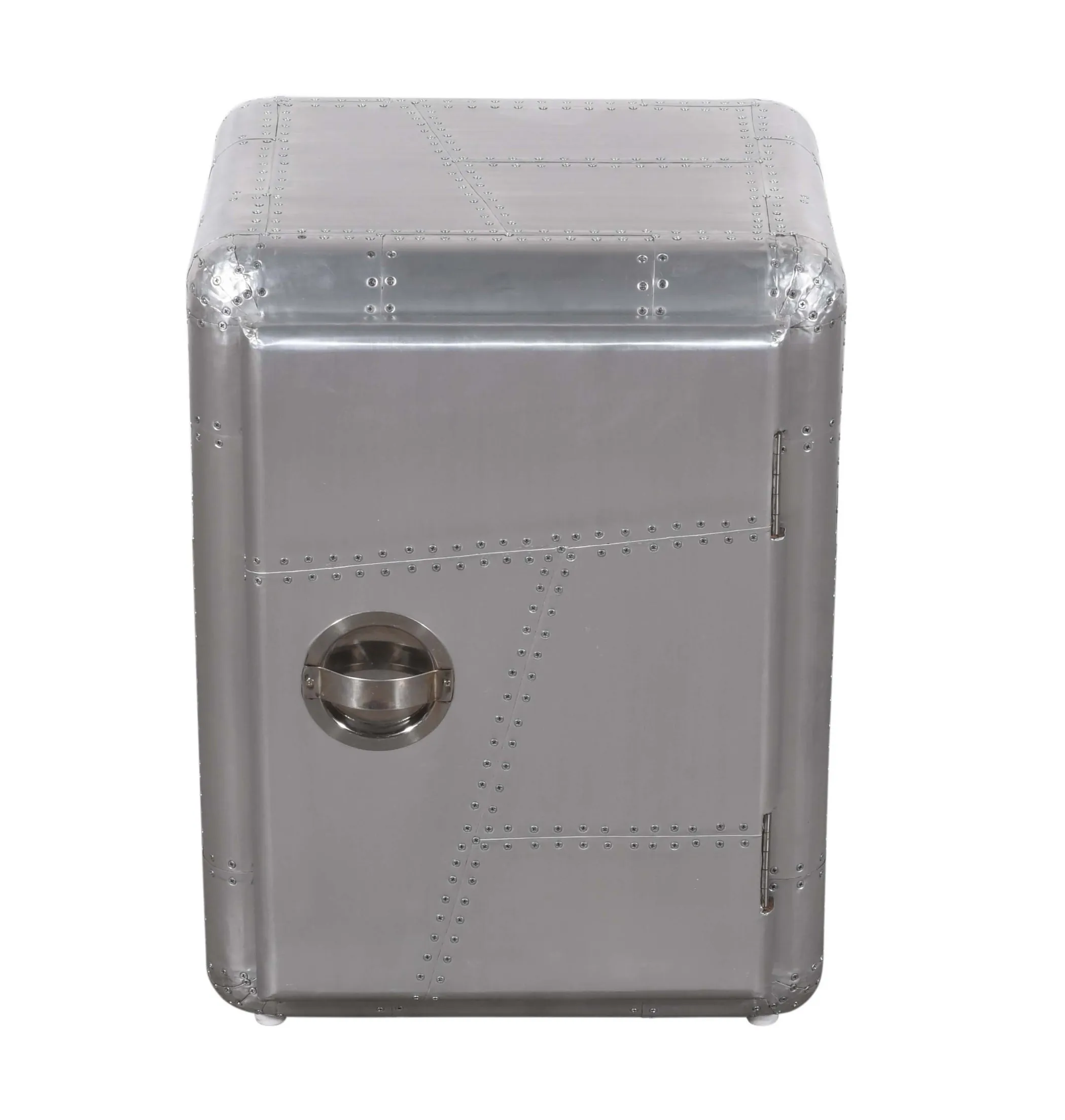 18" Silver Aluminum Standard Accent Cabinet With One Shelf - Image 4
