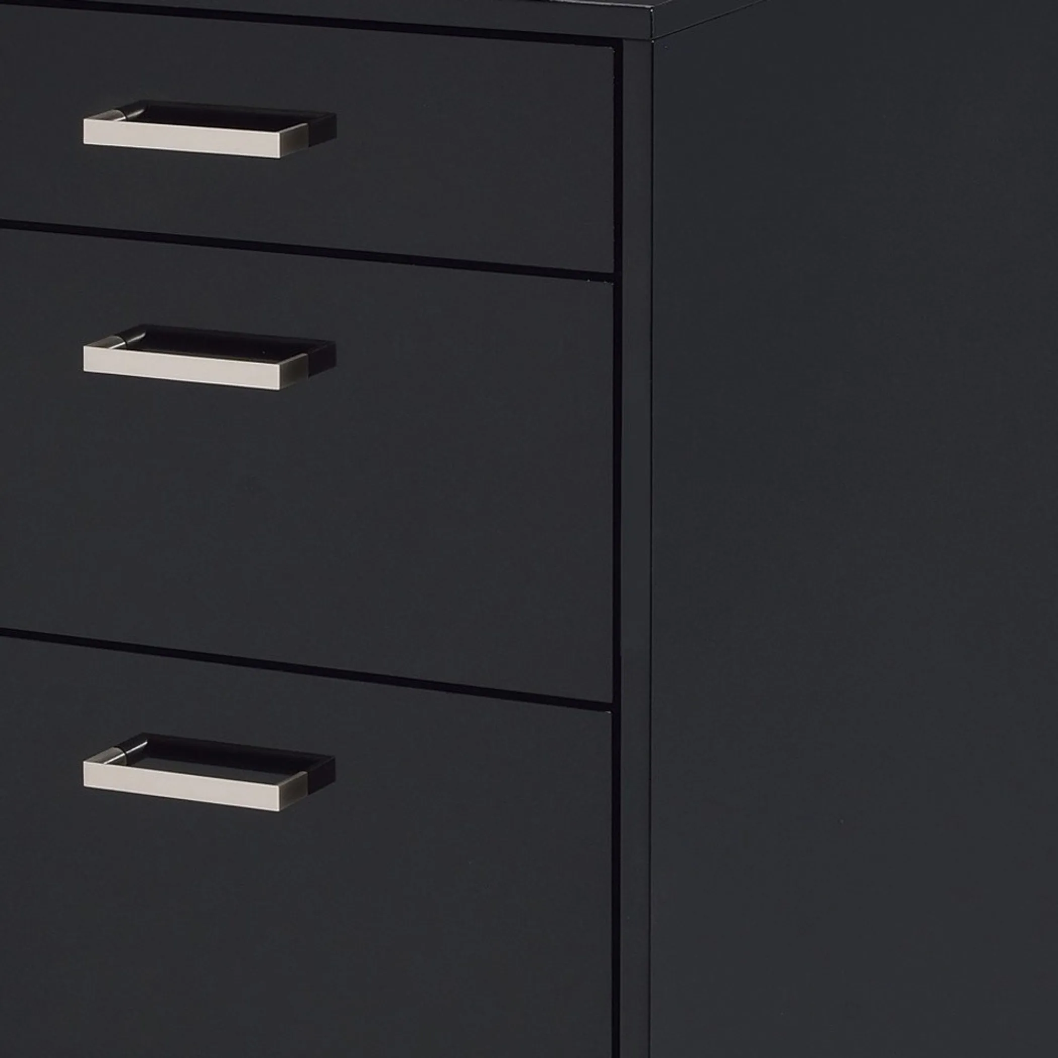 18" Black Standard Accent Cabinet With Three Drawers - Image 2