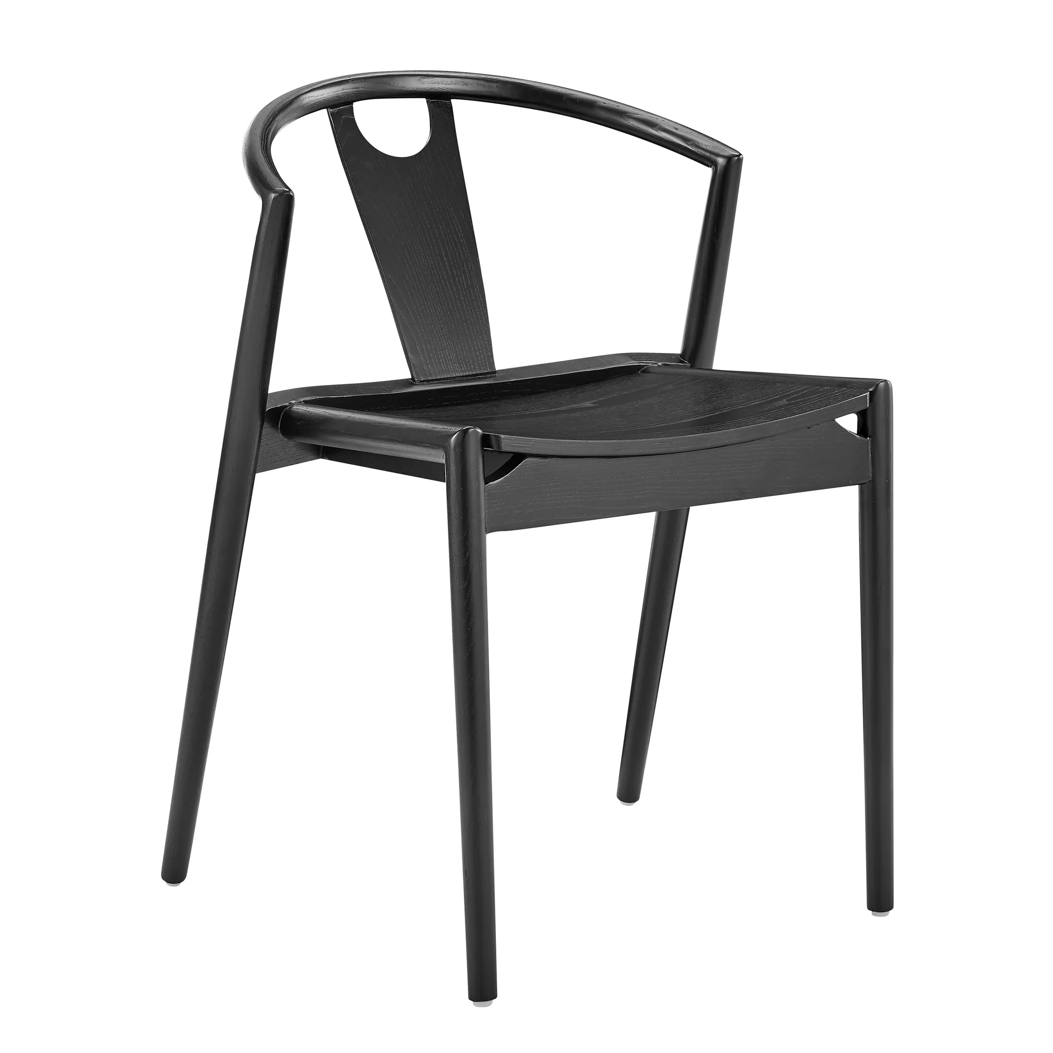 Solid Wood Open Back Dining Side Chair - Image 3