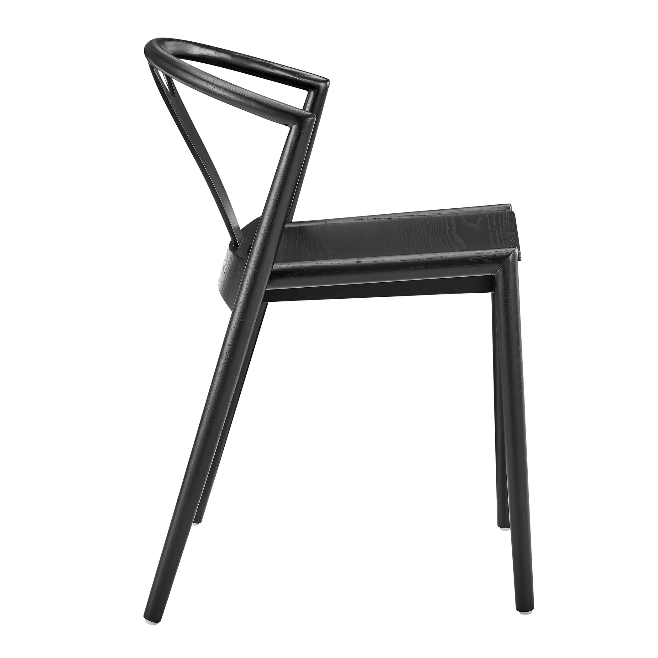 Solid Wood Open Back Dining Side Chair - Image 4