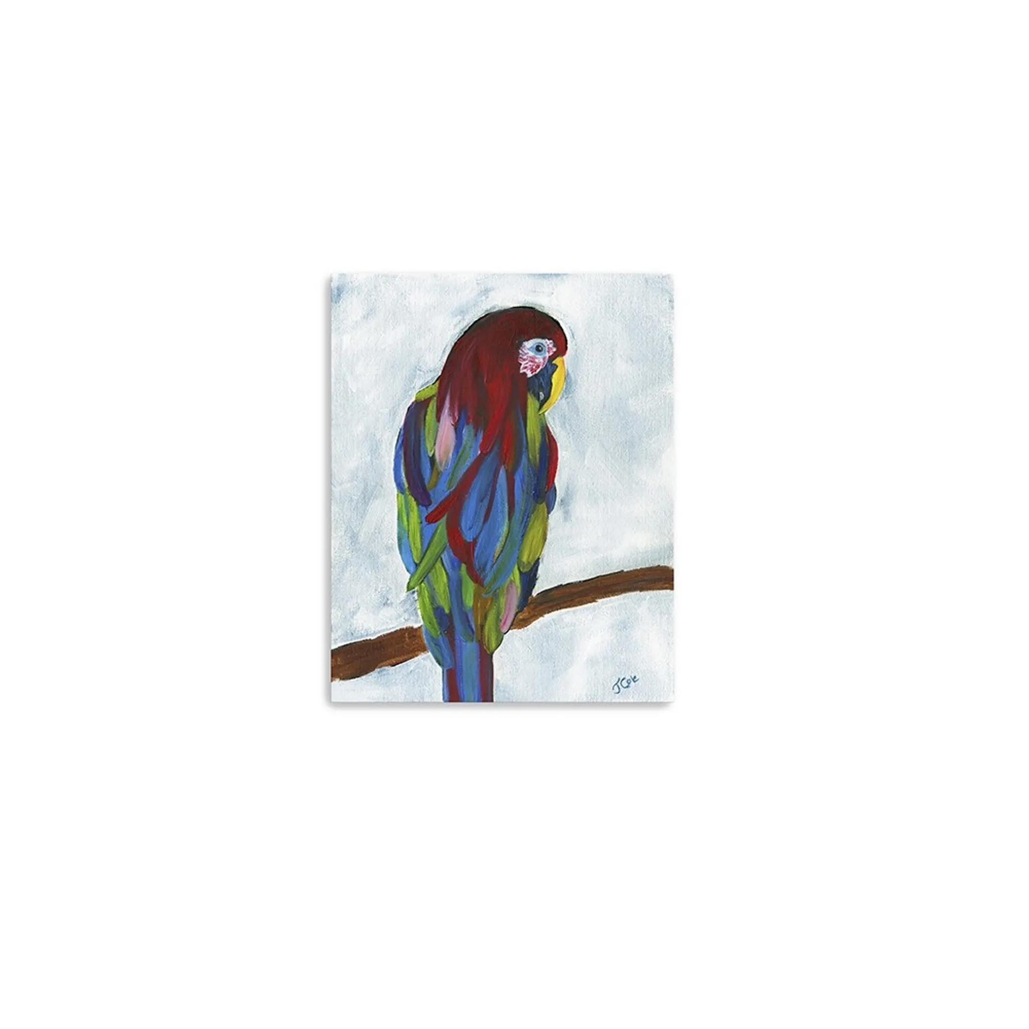 Large Bright and Tropical Parrot Canvas Wall Art - Image 6