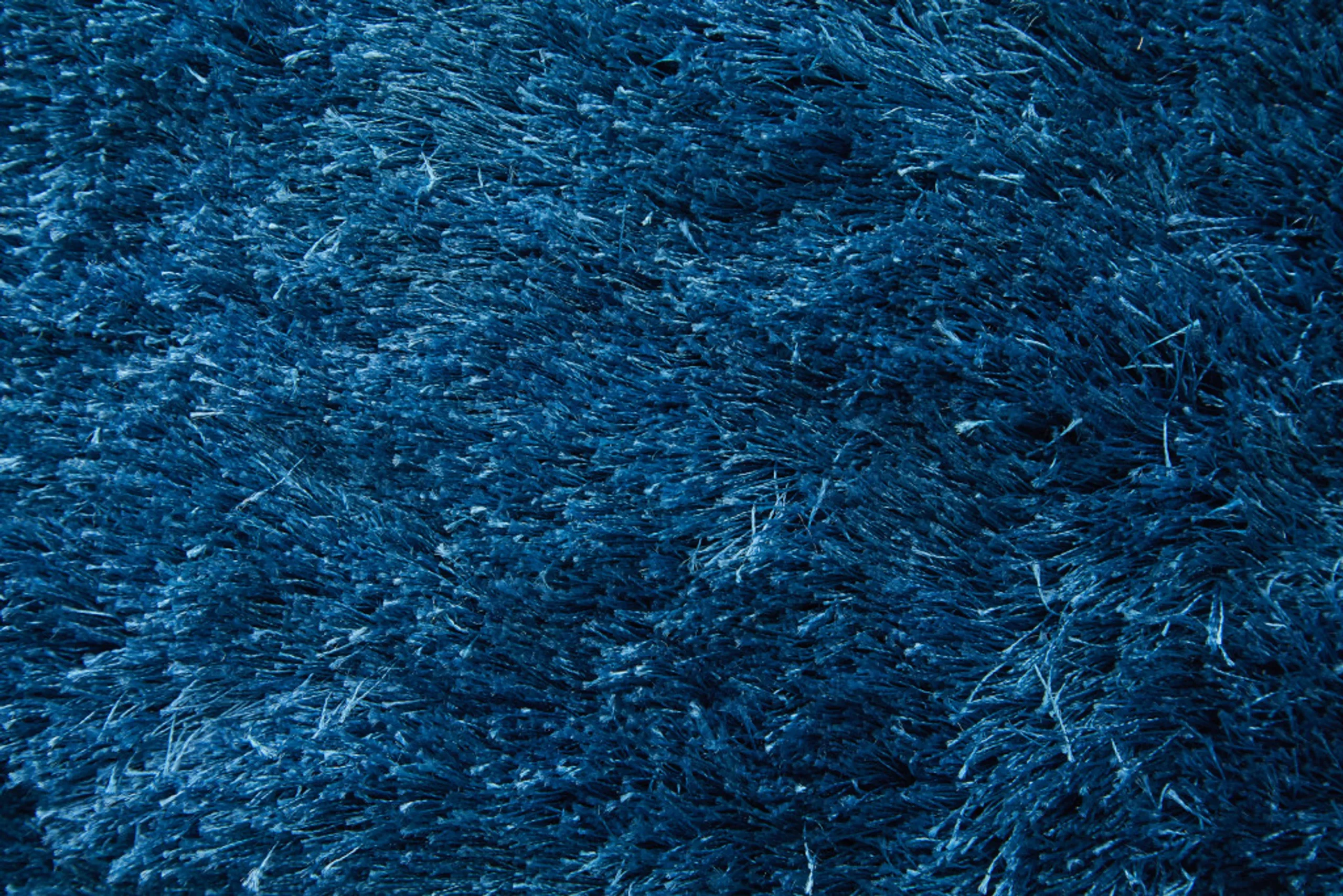 8' Blue And Green Round Shag Tufted Handmade Area Rug - Image 5