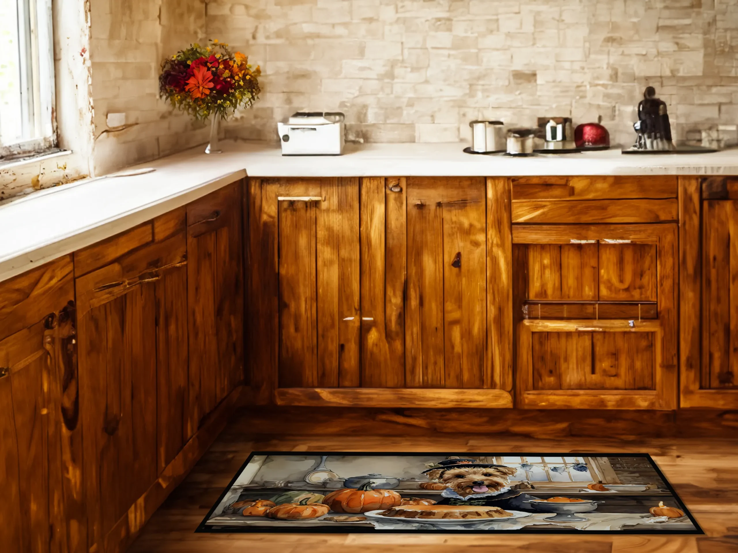 Fall Kitchen Pumpkin Pie Runner Mat 28x58 - Image 5