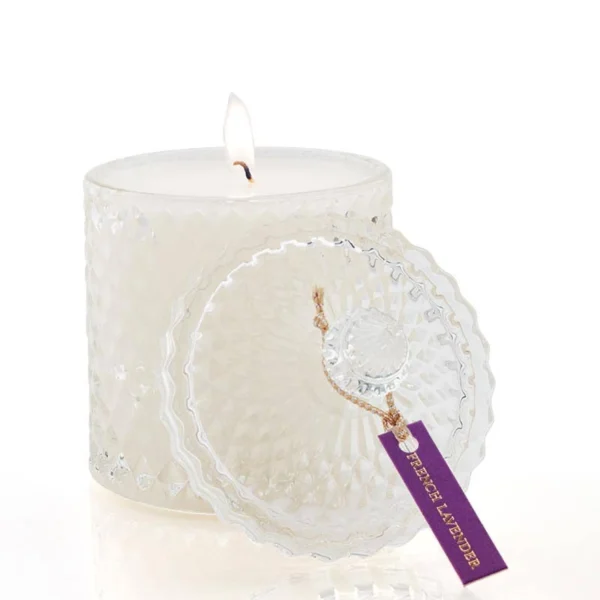 French Lavender Crystal Candle