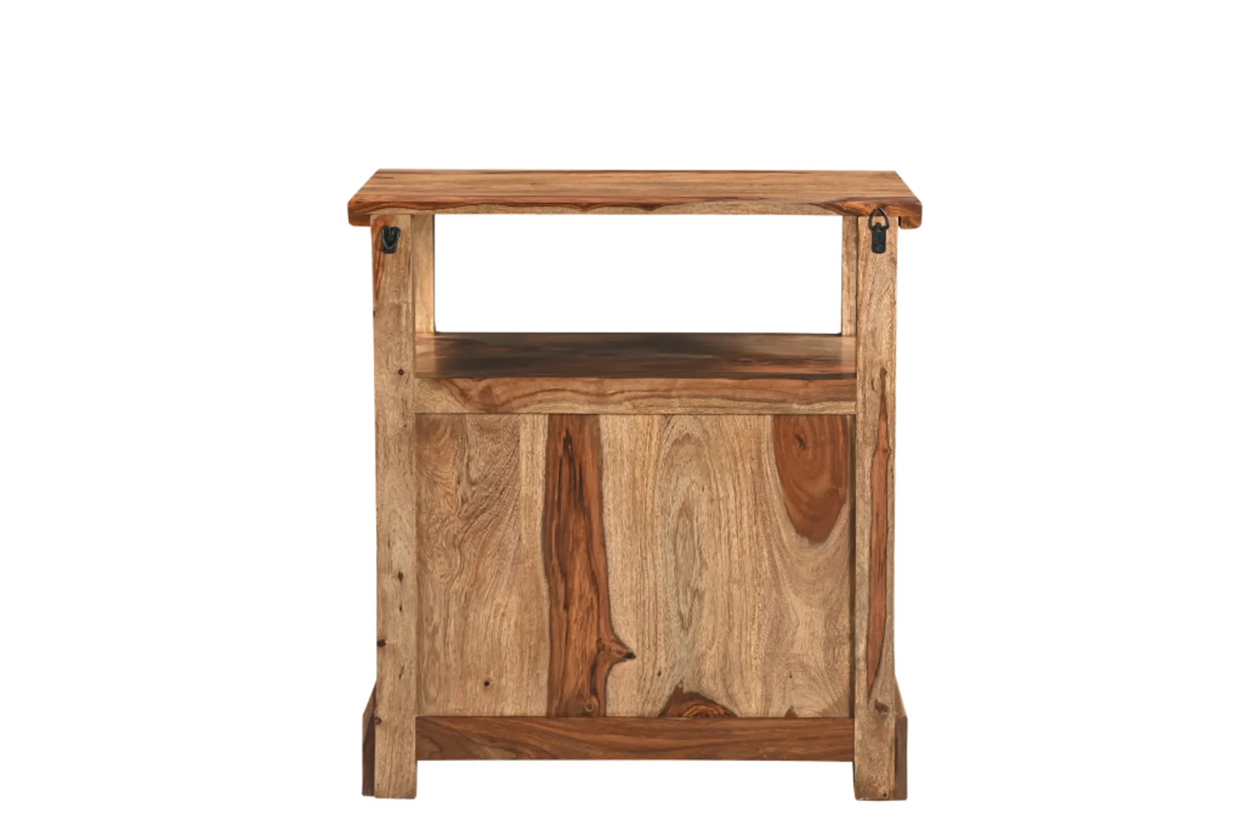 27" Brown Solid Wood Two Drawer Nightstand - Image 6