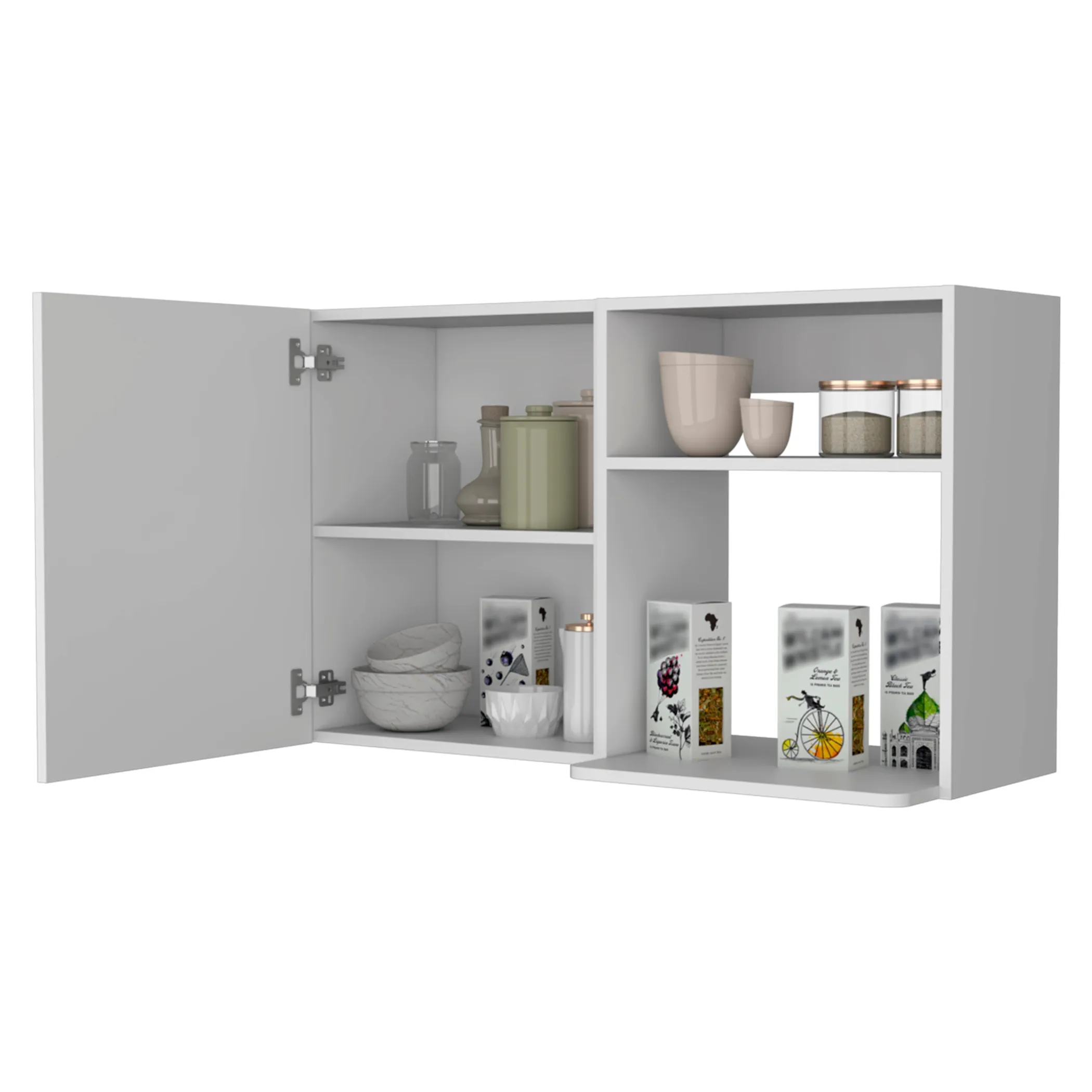 39" White Accent Cabinet With Two Shelves - Image 4