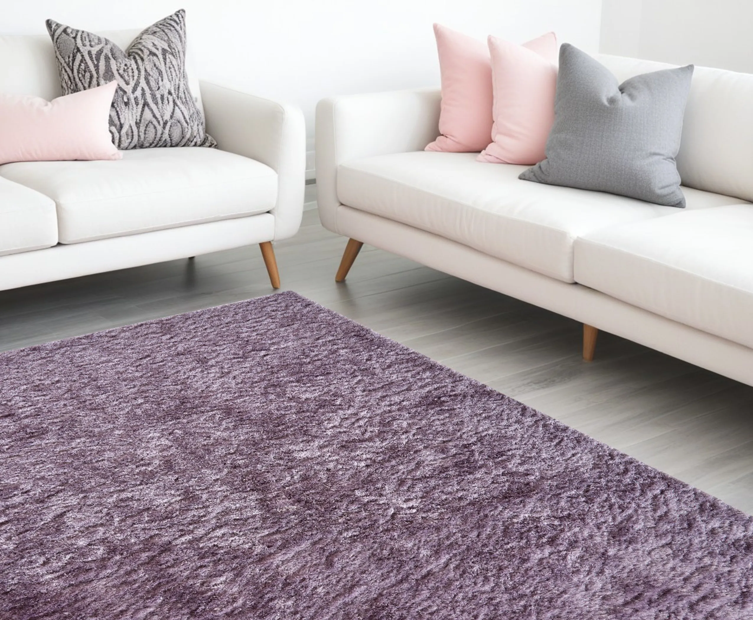 8' X 10' Purple Shag Tufted Handmade Area Rug