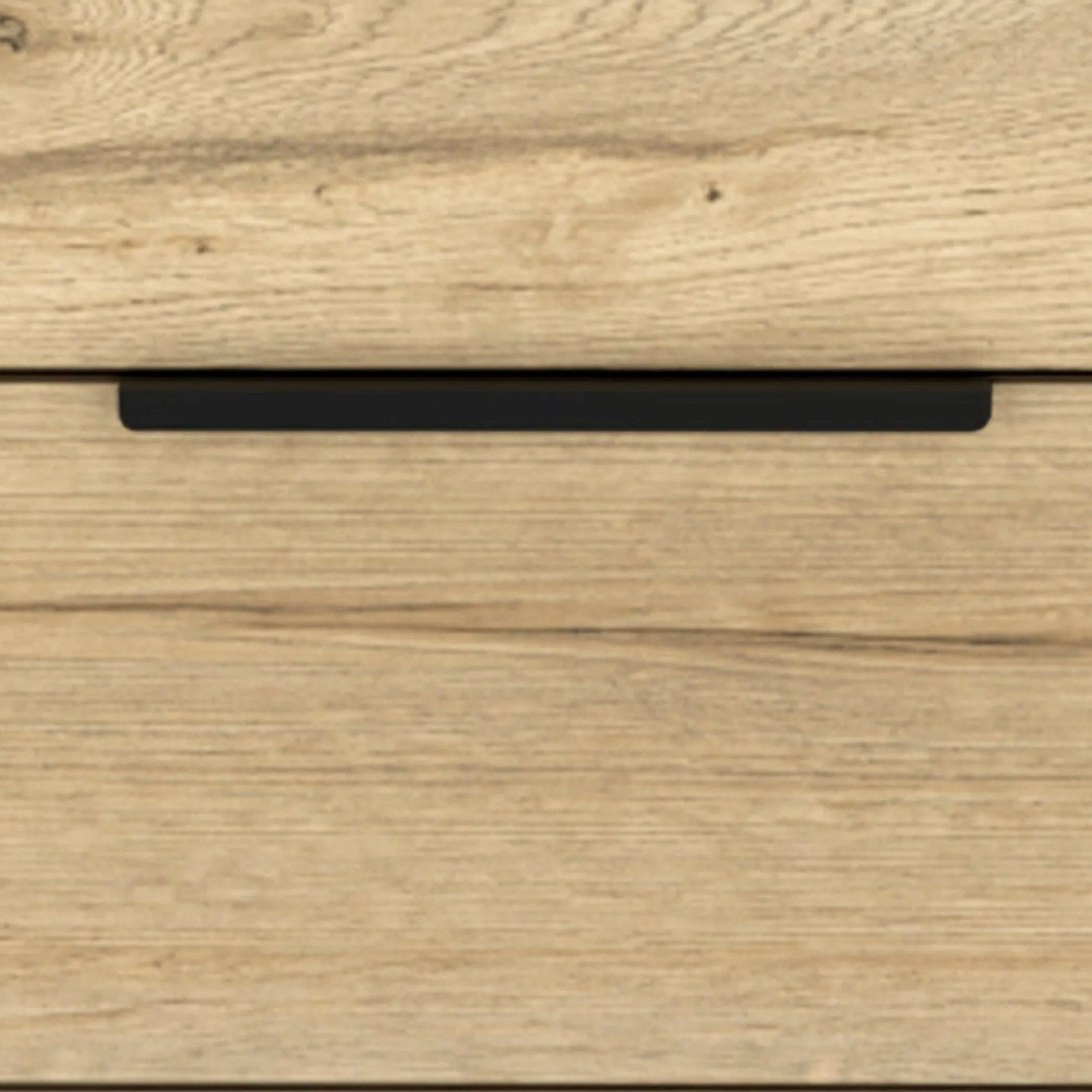 22" Oak Two Drawer Faux Wood Nightstand - Image 5