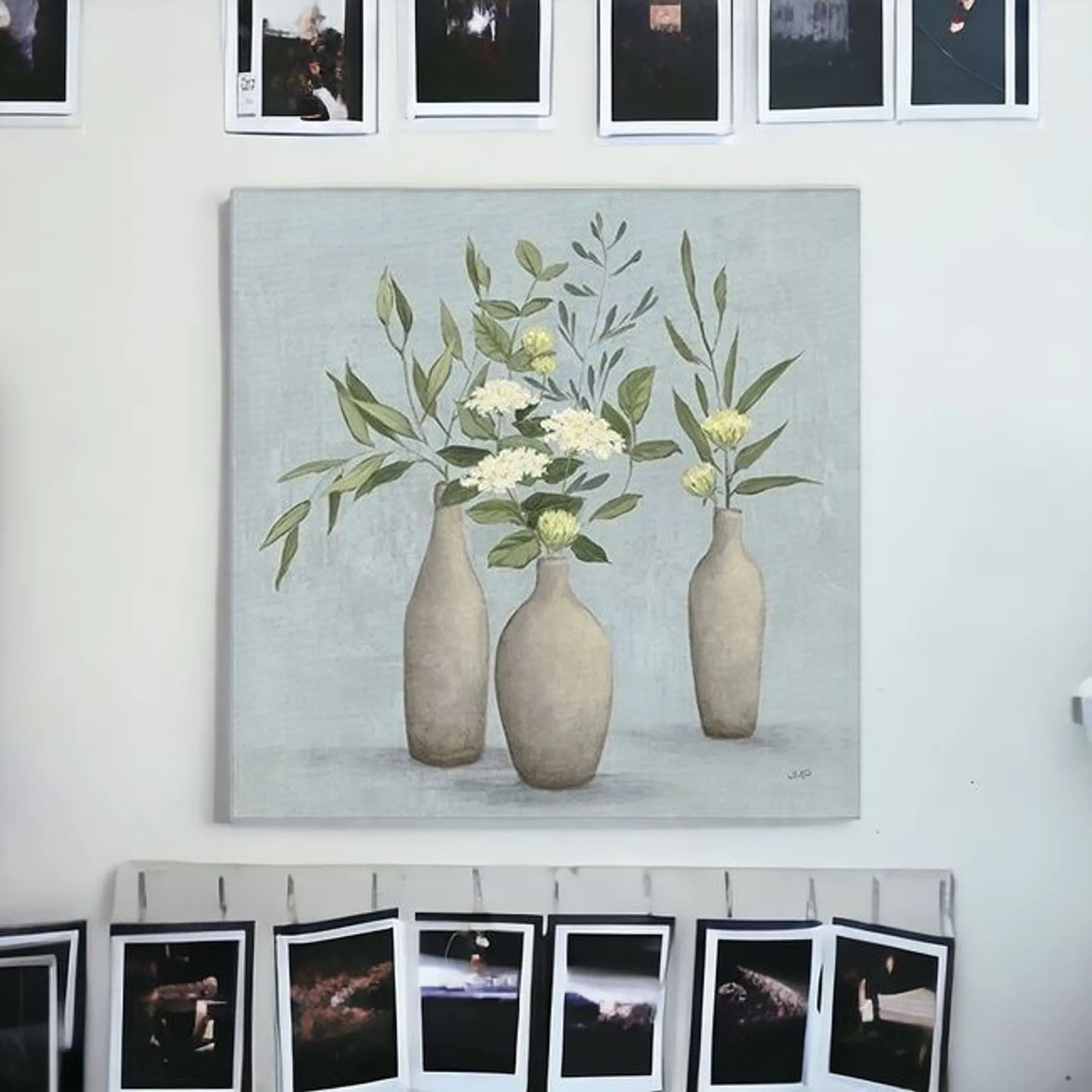 Bohemian Flowers In Ceramic Vases Unframed Print Wall Art - Image 4