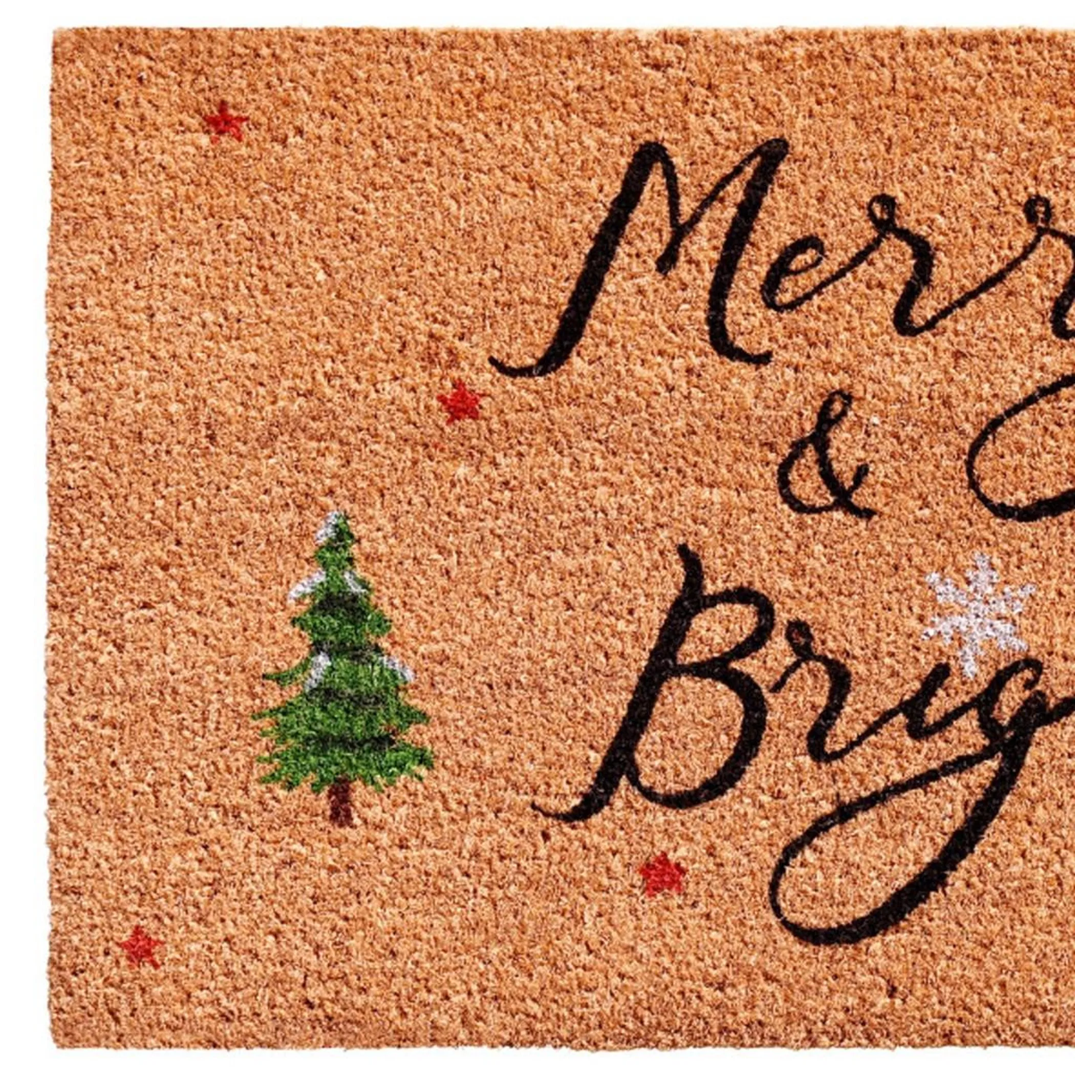 Christmas Merry and Bright Outdoor Coir Door Mat - Image 3
