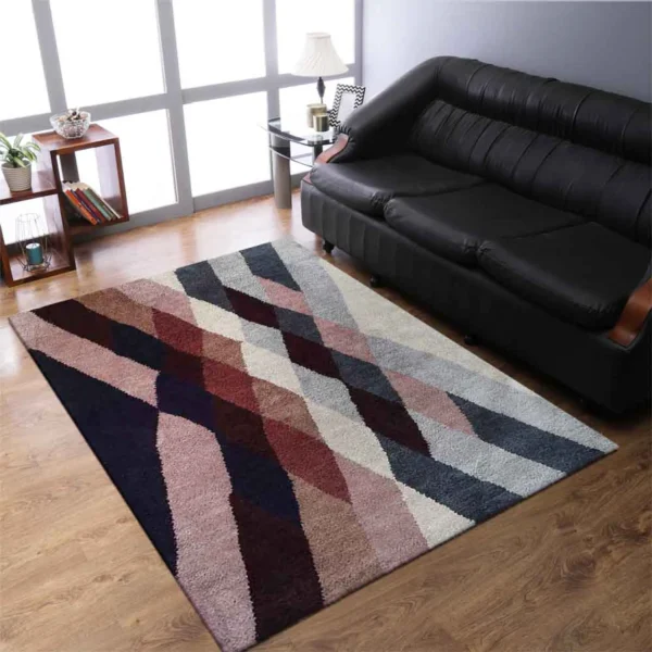 Rugsotic Carpets Hand Knotted Silk 5'x8' Area Rug Contemporary Multicolor