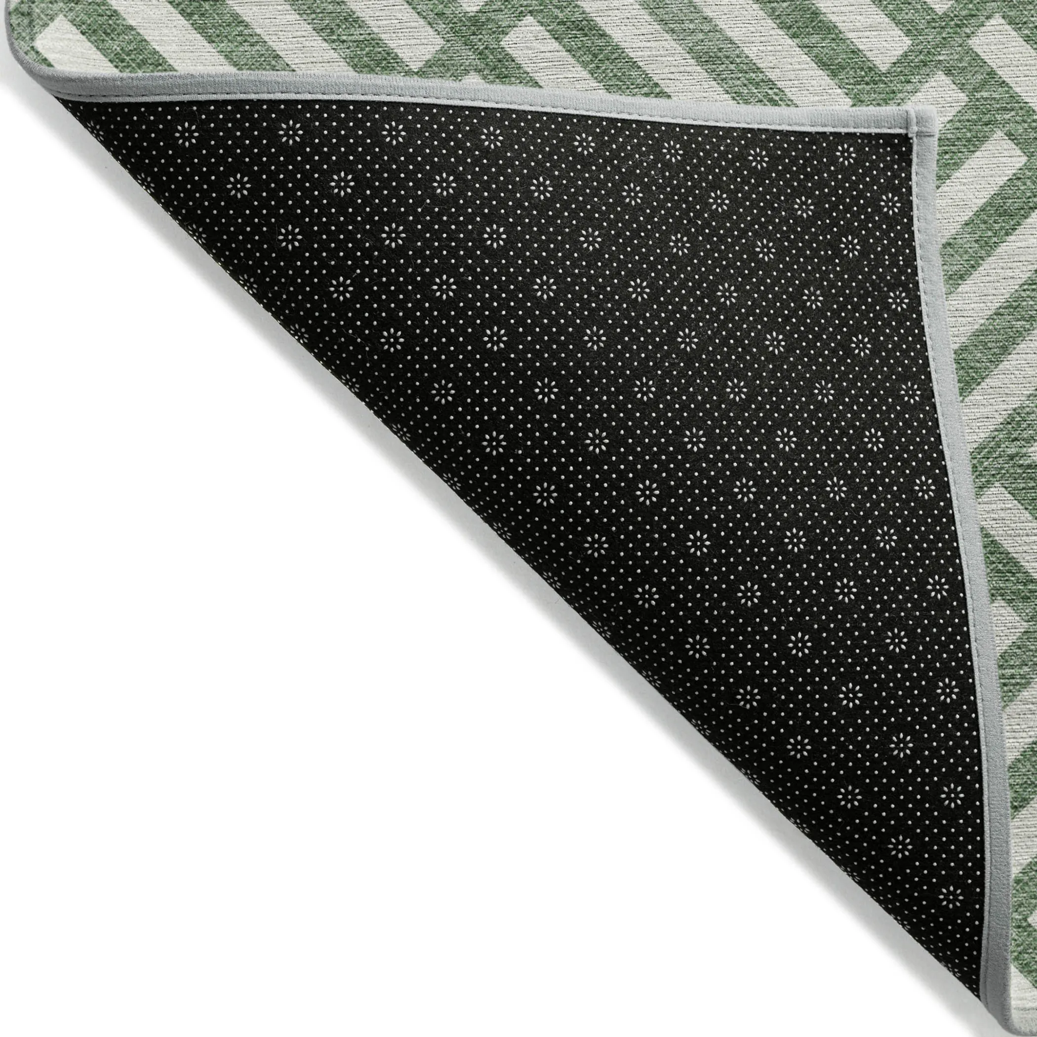 10' X 14' Green And Ivory Geometric Washable Indoor Outdoor Area Rug - Image 4