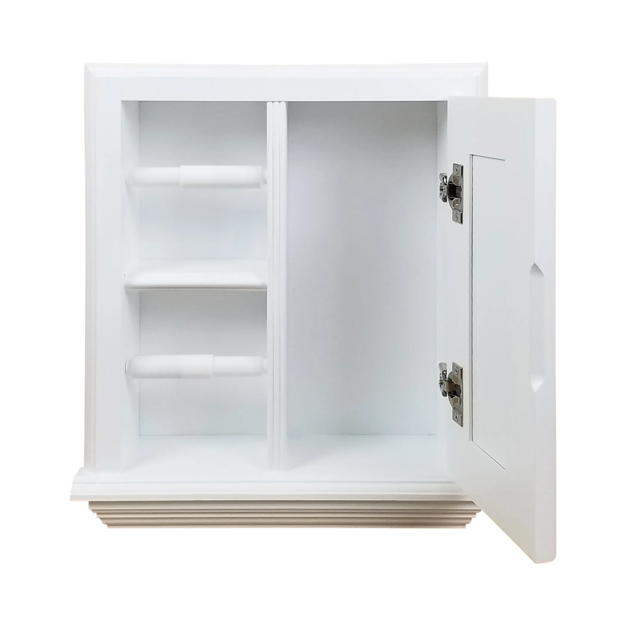 Haile Solid Wood Recessed Toilet Paper Holder with Cabinet - Image 2