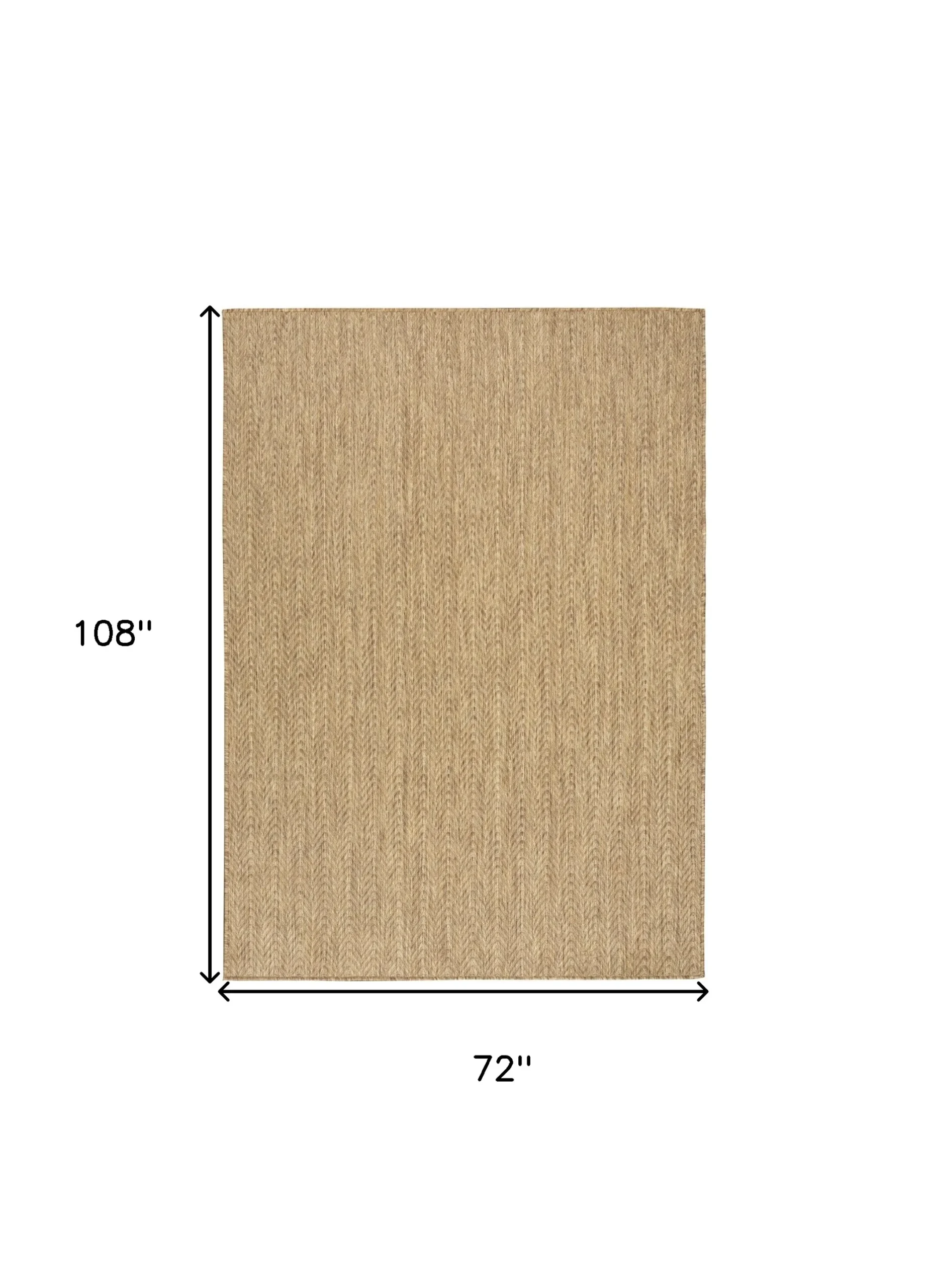 6' X 9' Natural Geometric Indoor Outdoor Area Rug - Image 2
