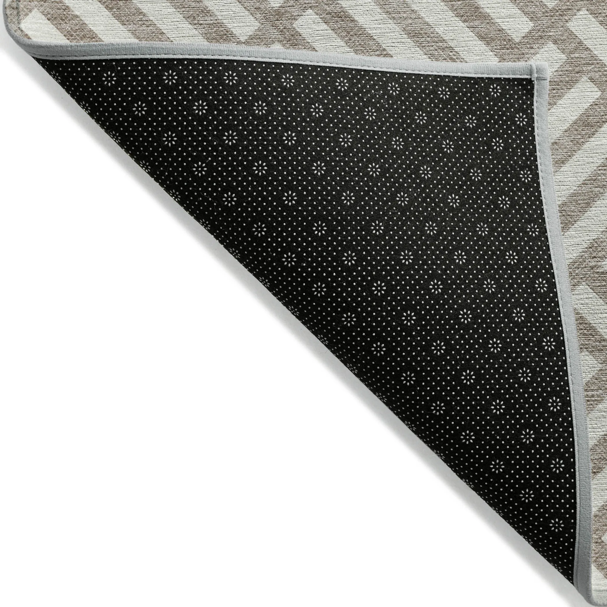 9' X 12' Taupe And Ivory Geometric Washable Indoor Outdoor Area Rug - Image 4