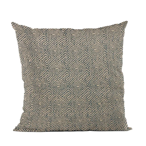 Plutus Blue Gem Plaid Luxury Throw Pillow