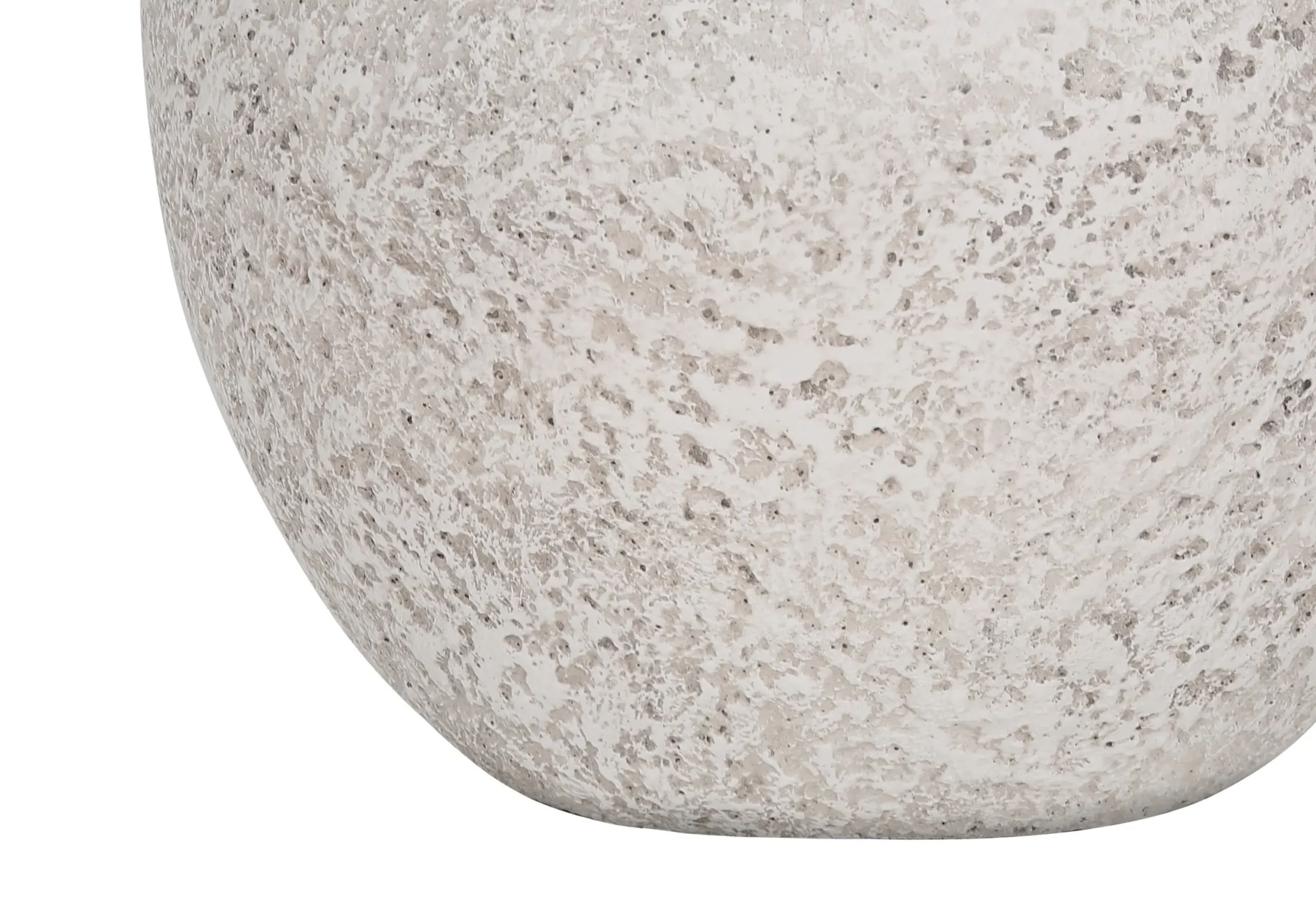 22" Cream Concrete Urn Table Lamp With Cream Abstract Empire Shade - Image 3