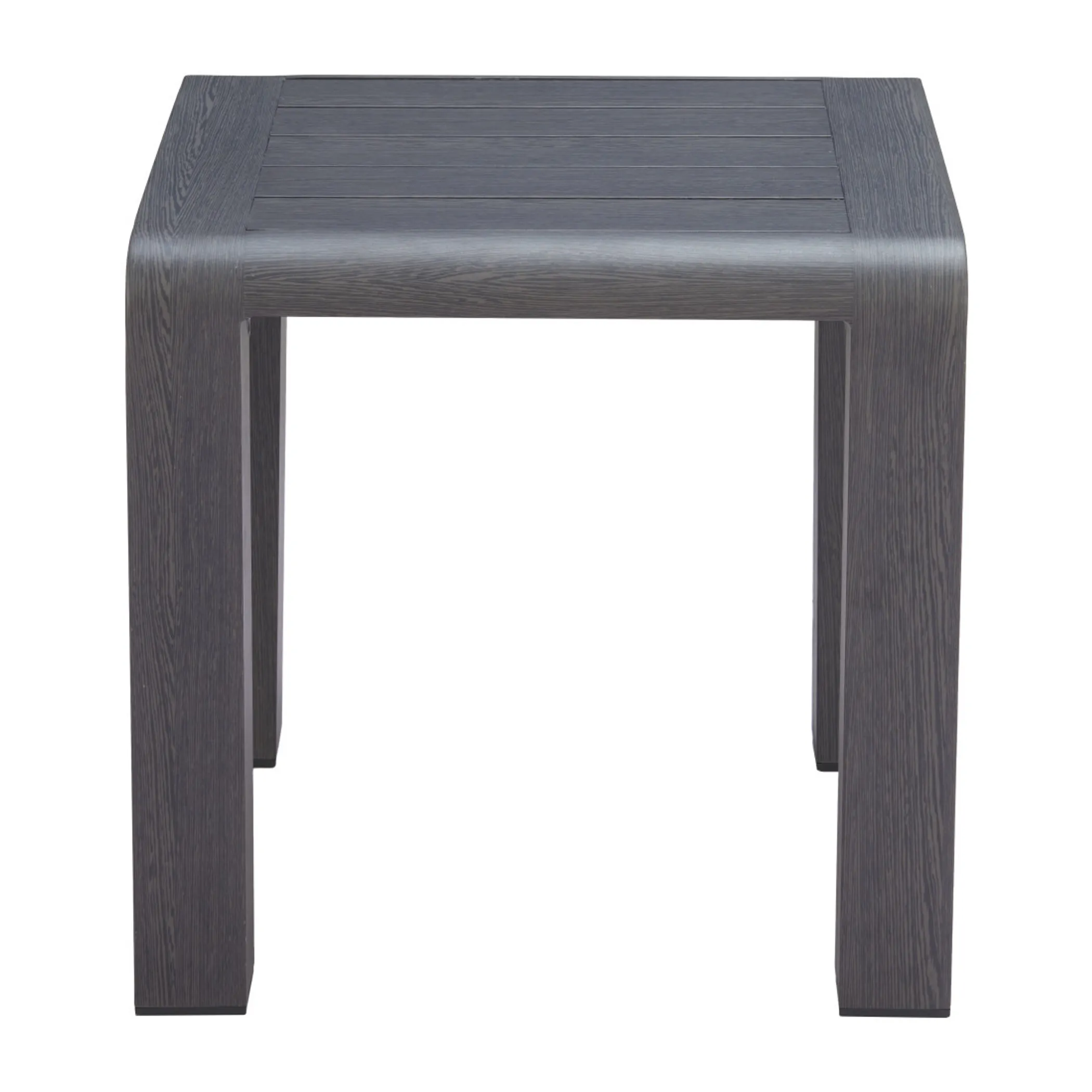 23" Black Aluminum Square Outdoor Side Table - Image 4