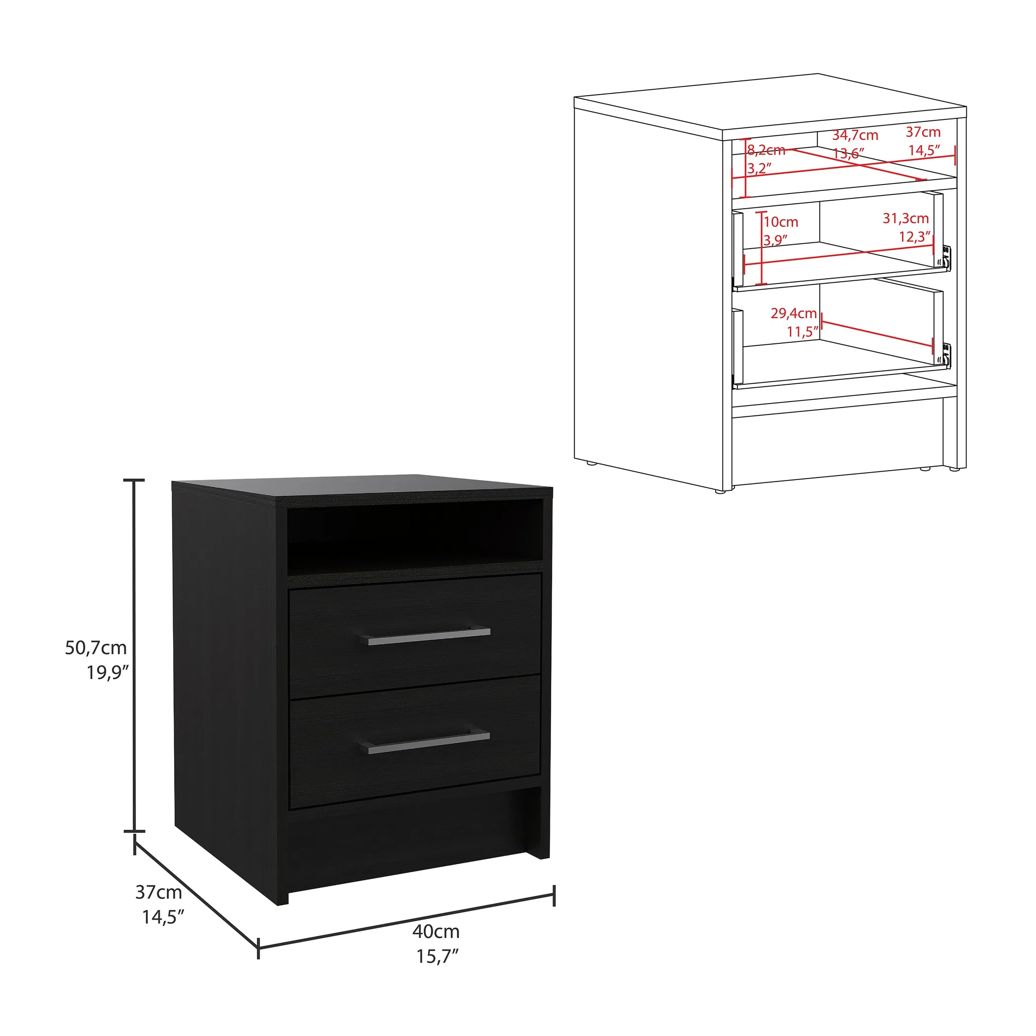 Holland 3 Piece Bedroom Set, Armoire + Nightstand + Nightstand - Image 5