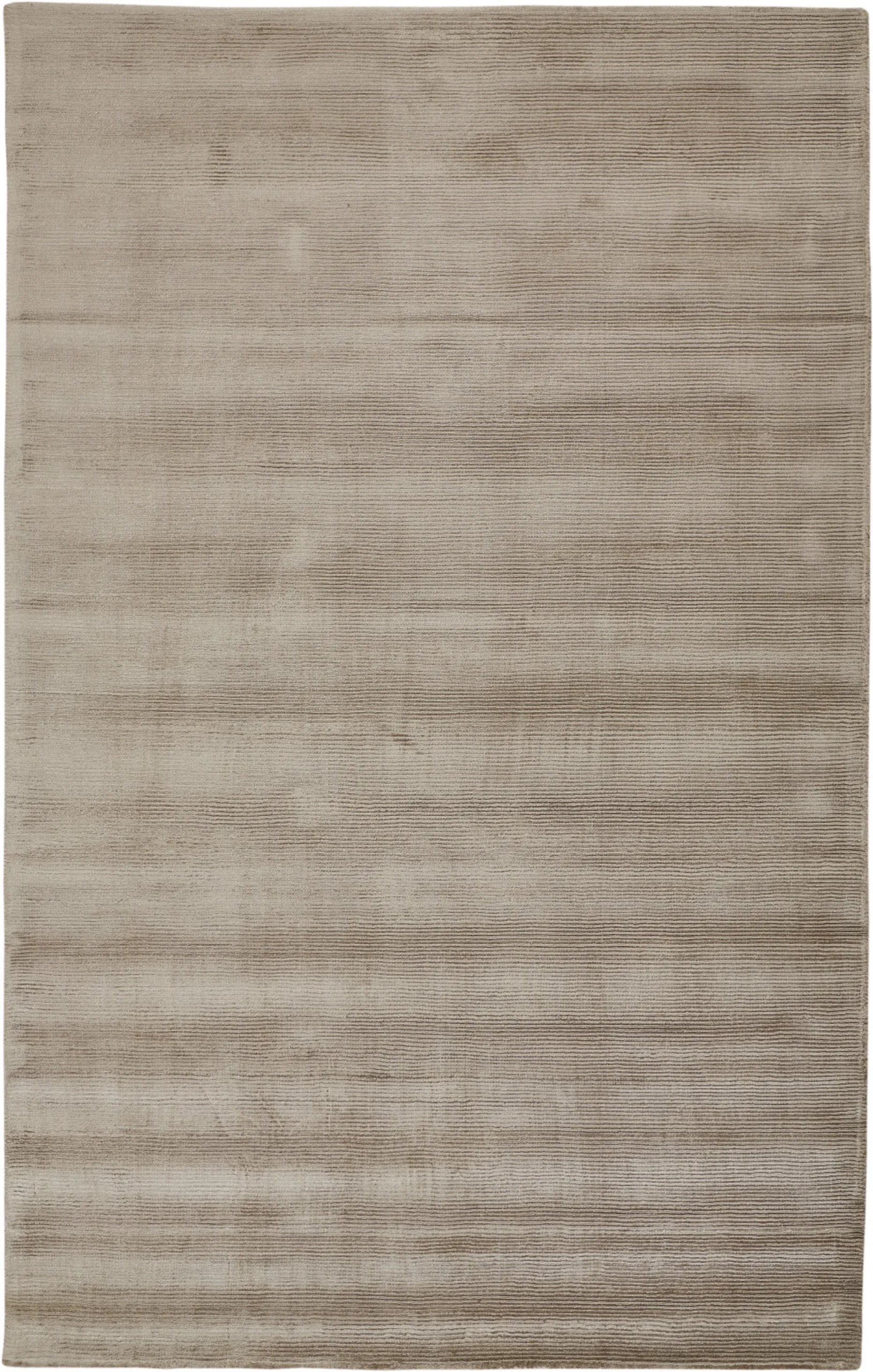 5' X 8' Tan Ivory And Taupe Hand Woven Area Rug