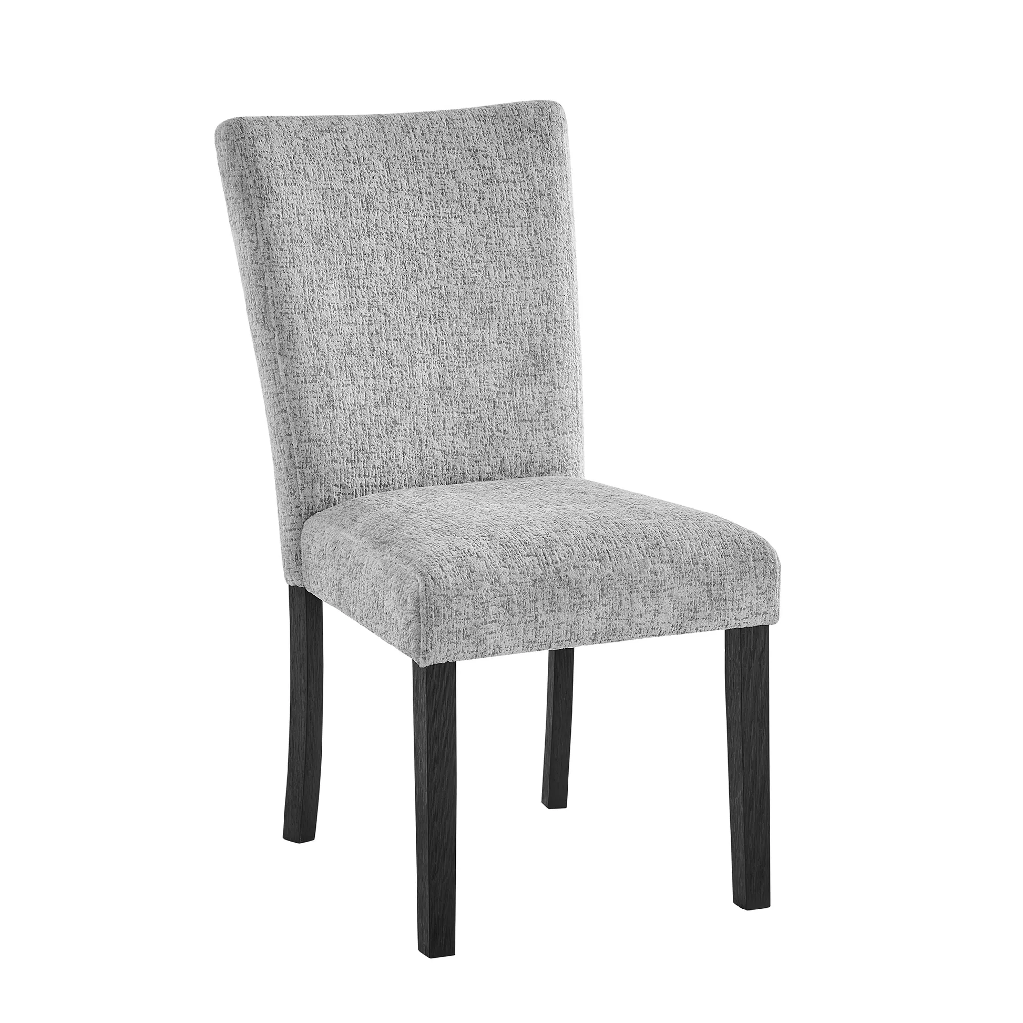 Set of Two Light Upholstered Fabric And Wood Dining Side Chairs - Image 3