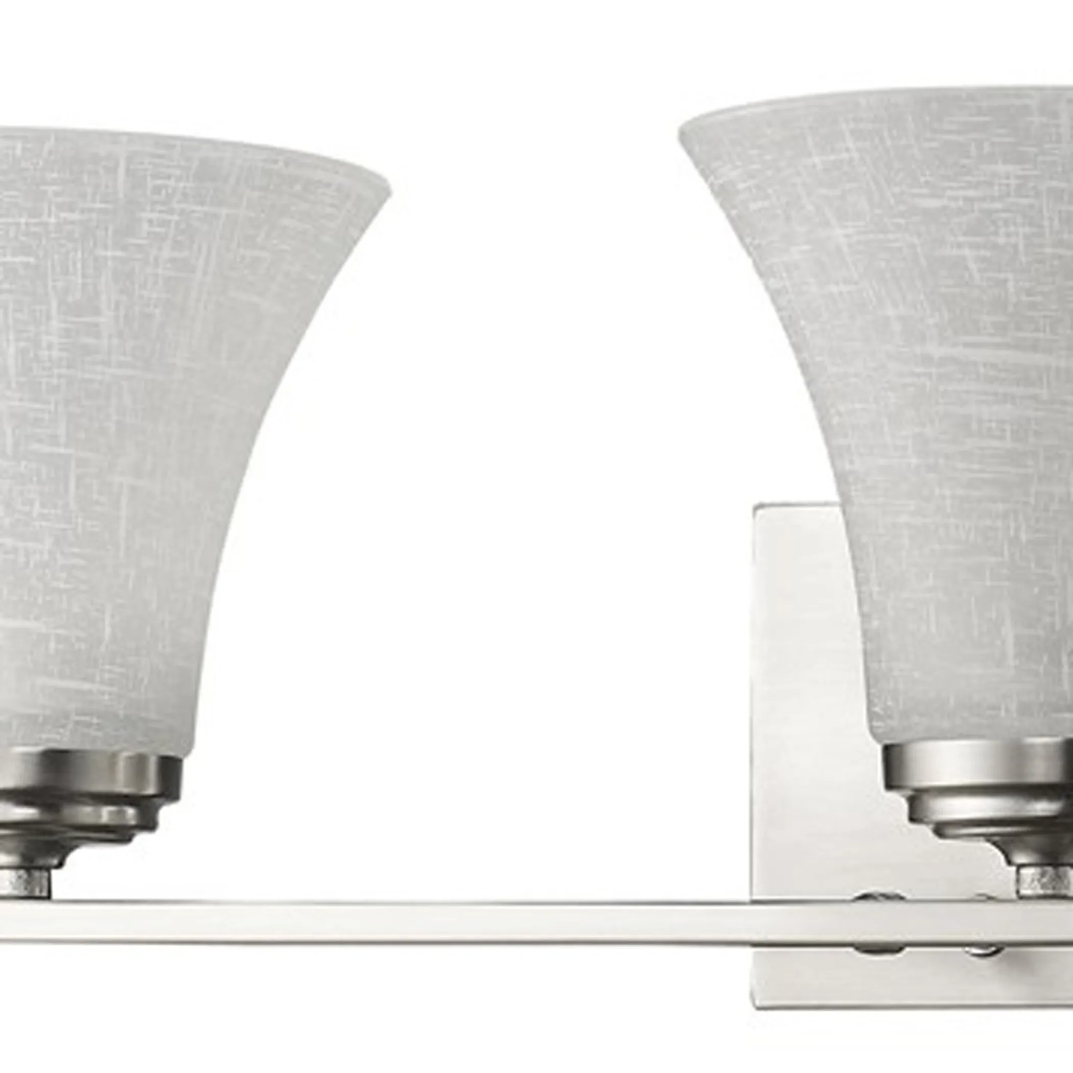 Three Light Silver Wall Light with Tapered Glass Shade - Image 4