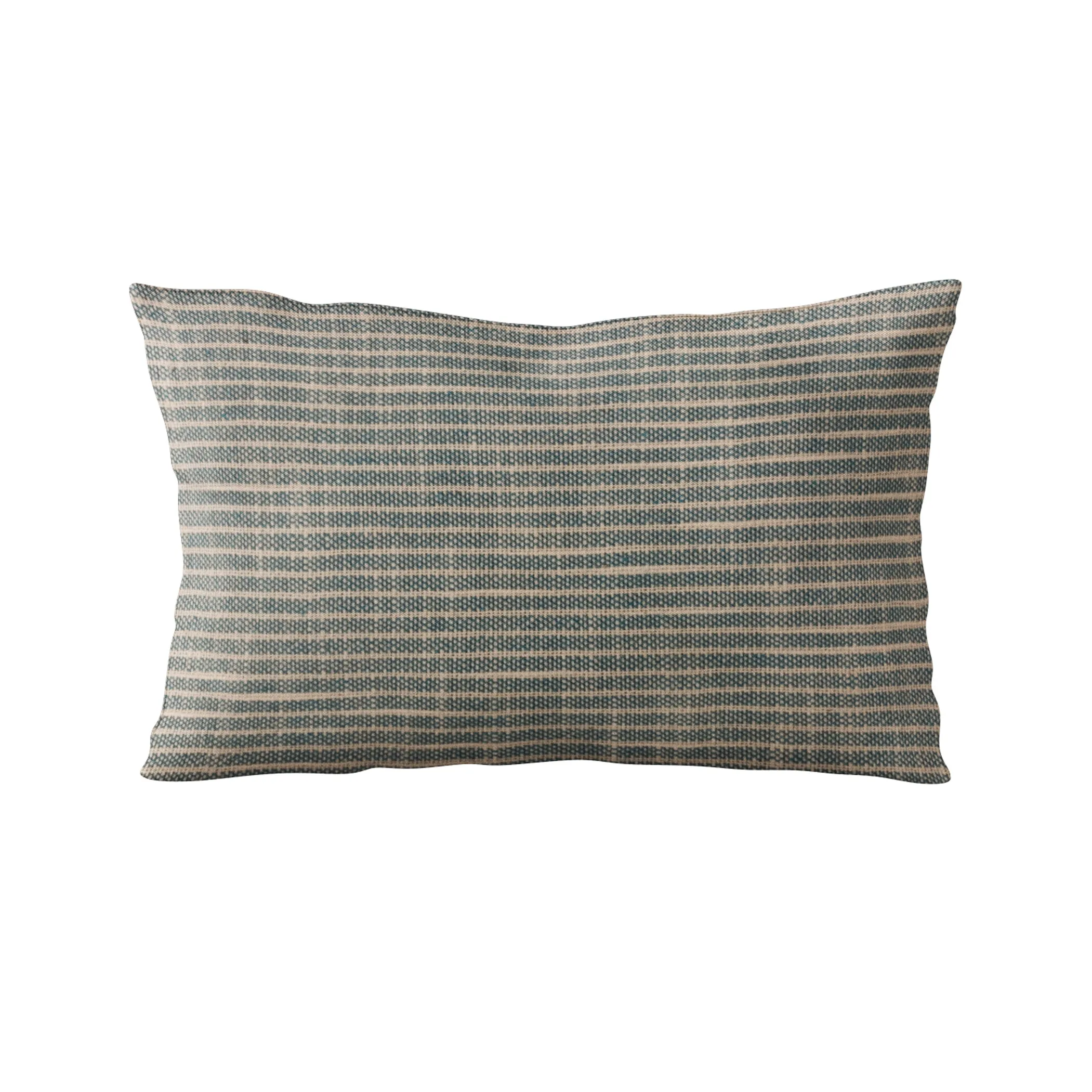 Plutus Blue Simple Stripe Luxury Throw Pillow - Image 5