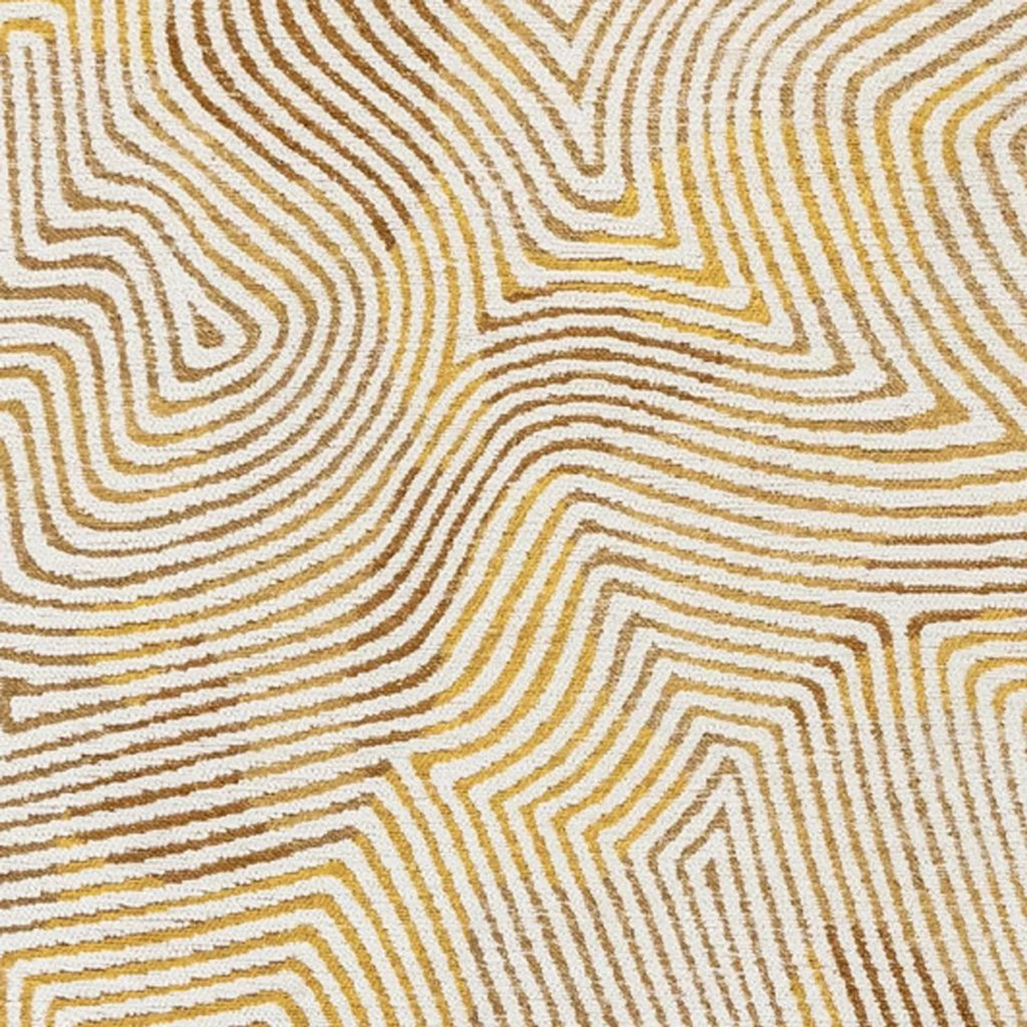 2' X 5' Beige Gold And Brown Geometric Washable Area Rug With UV Protection - Image 3