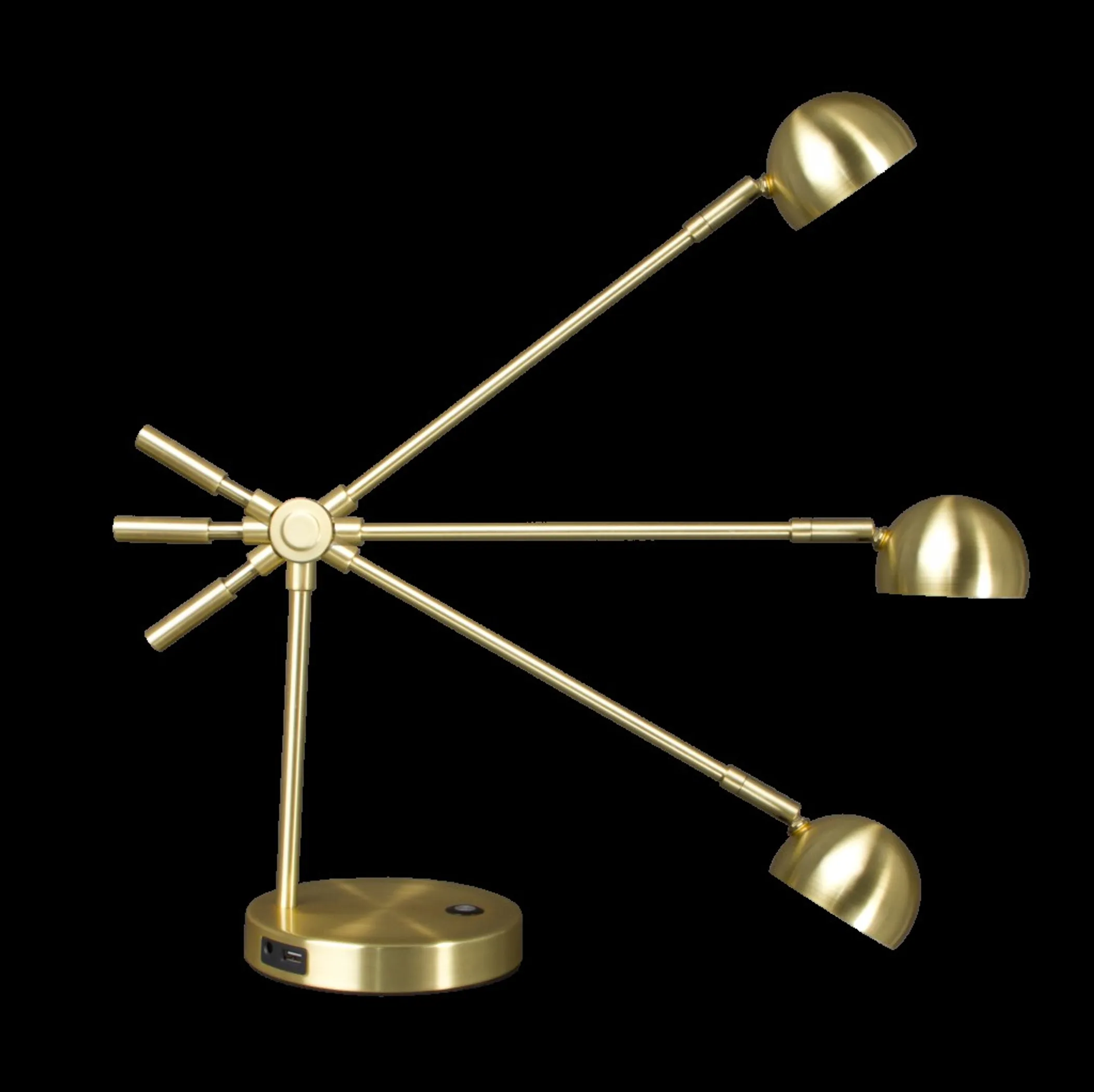 Shiny Satin Brass LED Adjustable Desk Lamp - Image 6