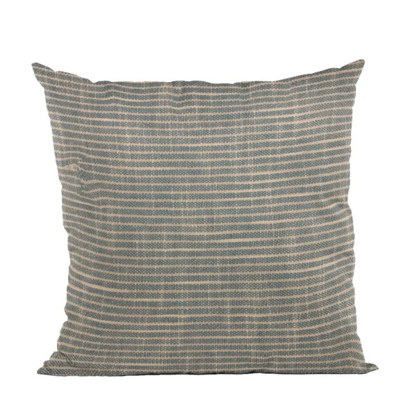 Plutus Blue Simple Stripe Luxury Throw Pillow