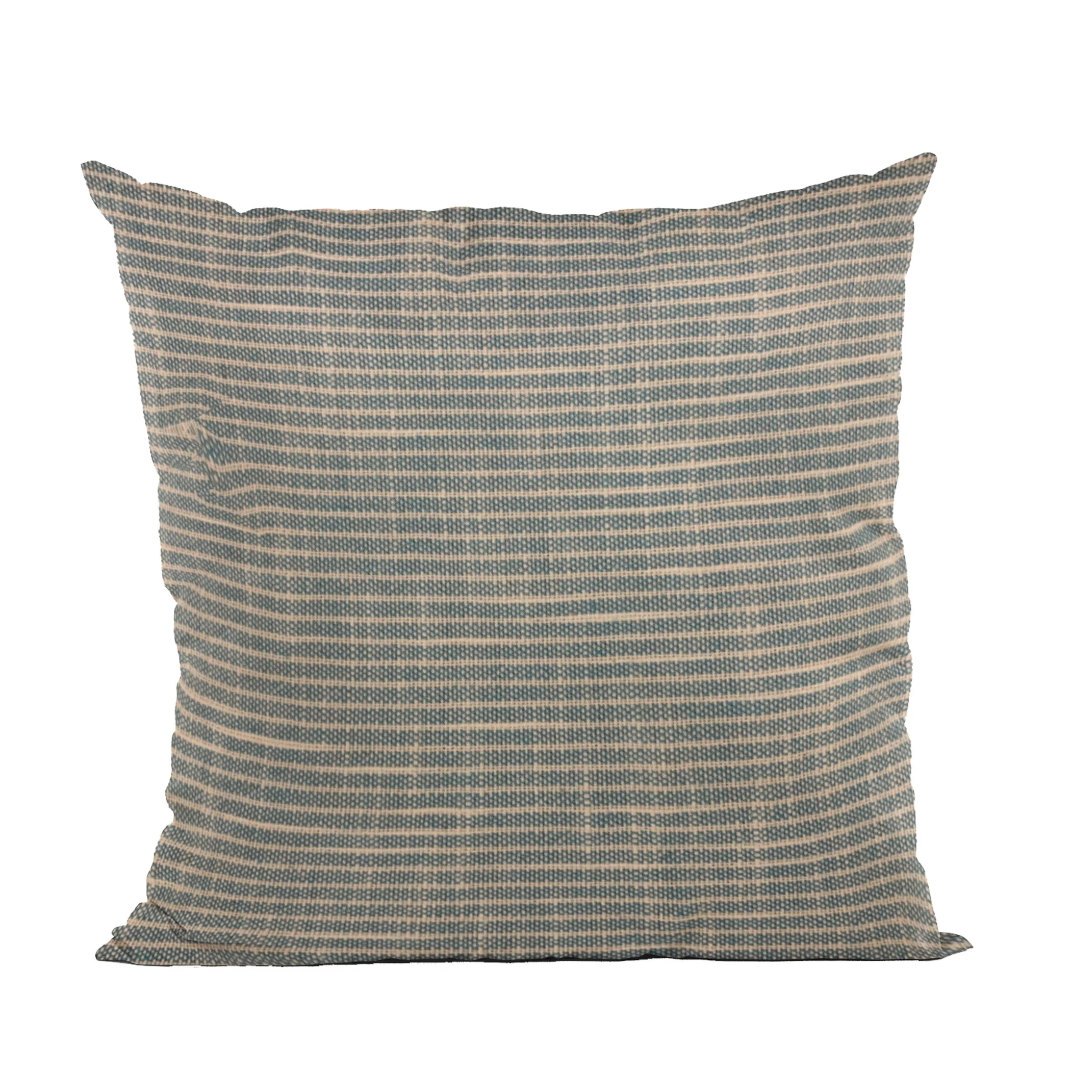 Plutus Blue Simple Stripe Luxury Throw Pillow