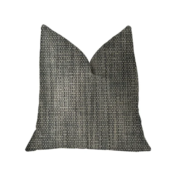 Plutus Bluejay Cayne Blue and Gray Luxury Throw Pillow
