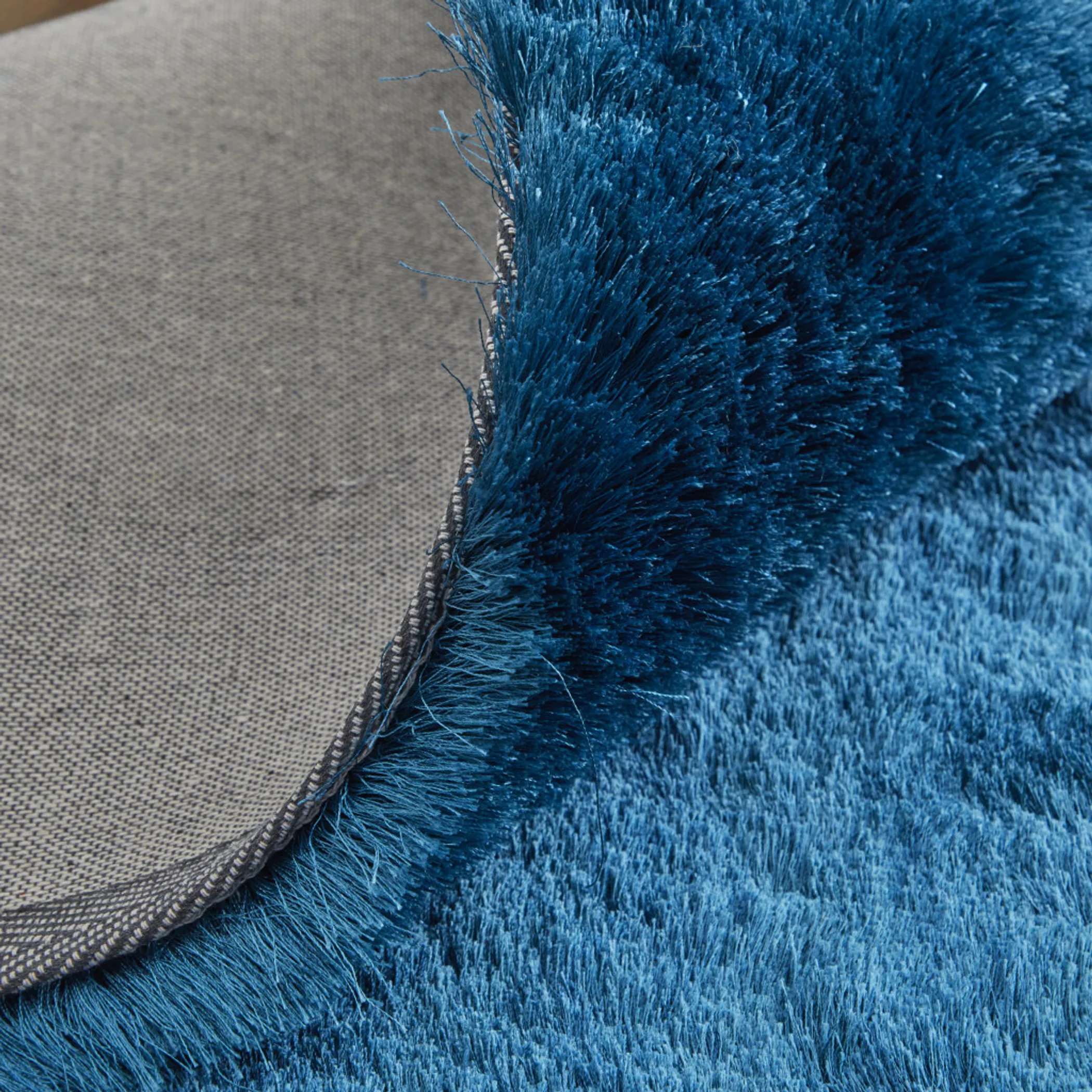 8' Blue And Green Round Shag Tufted Handmade Area Rug - Image 6
