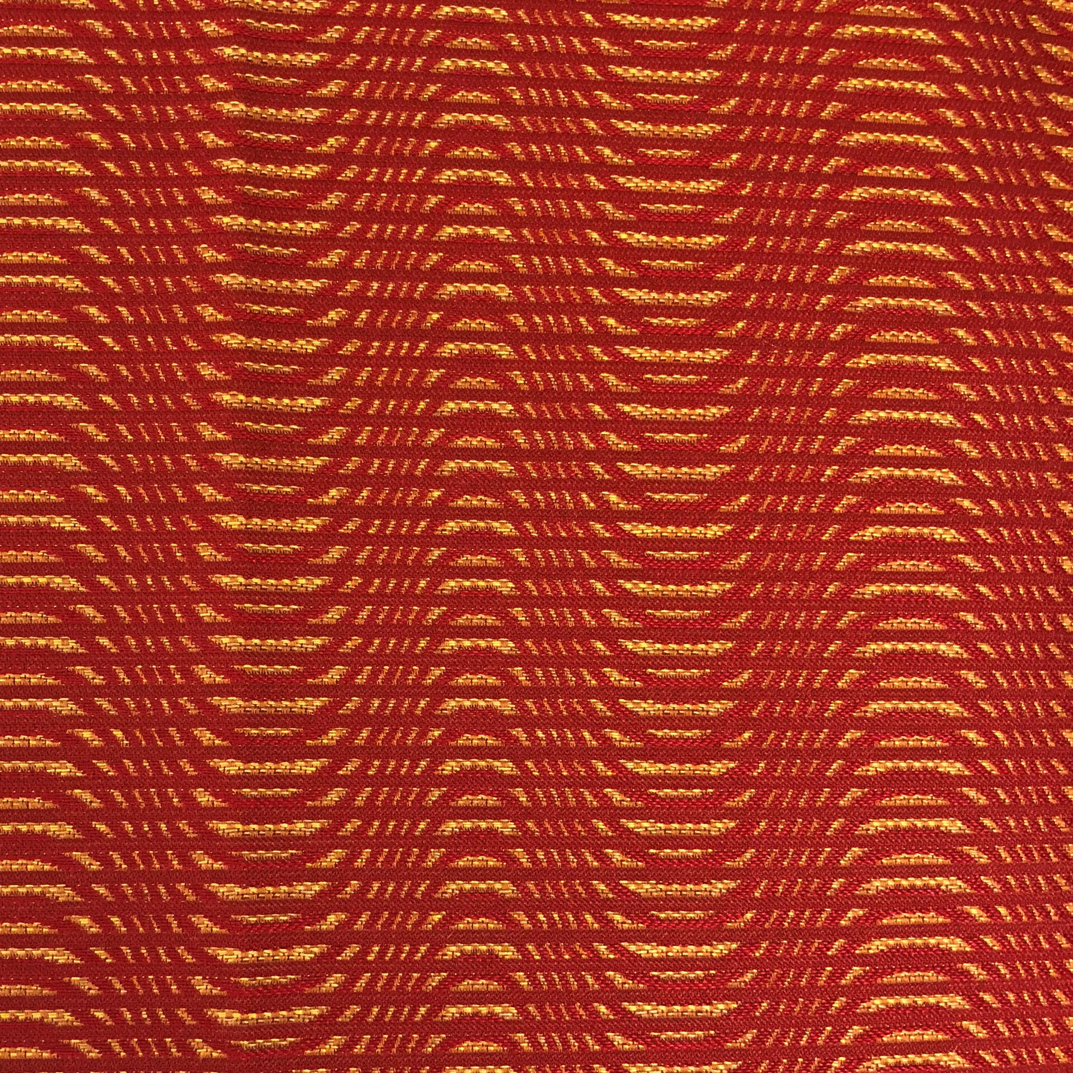 Plutus New Earth Ripple Red Luxury Throw Pillow - Image 3